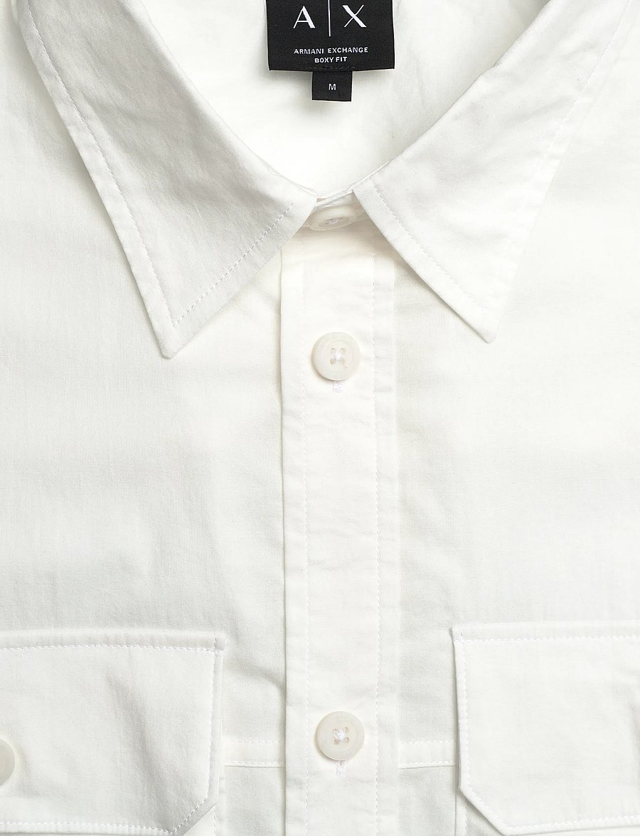 Armani Exchange - SHIRT - kortärmade skjortor - off white - 2