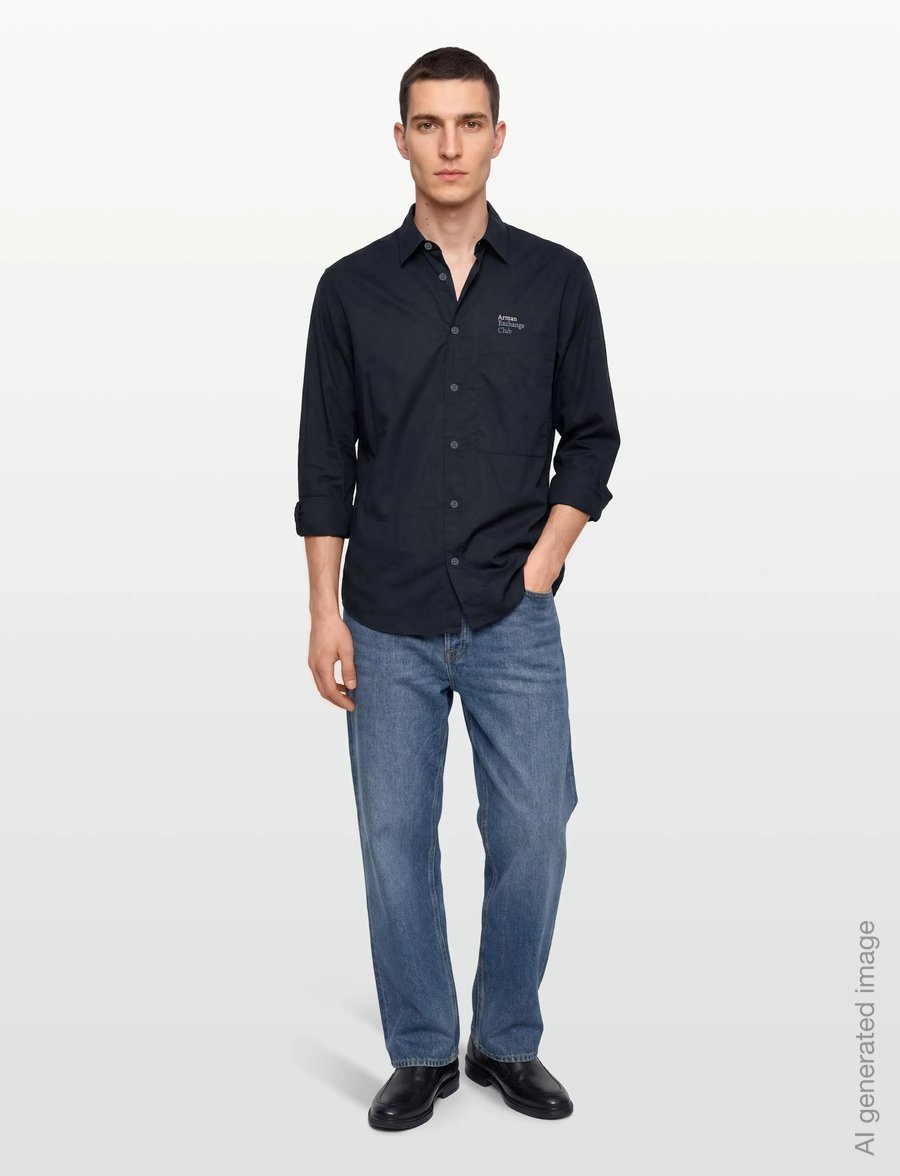 Armani Exchange - SHIRT - casual skjorter - deep navy - 0