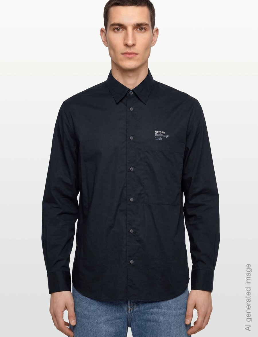 Armani Exchange - SHIRT - casual skjorter - deep navy - 3