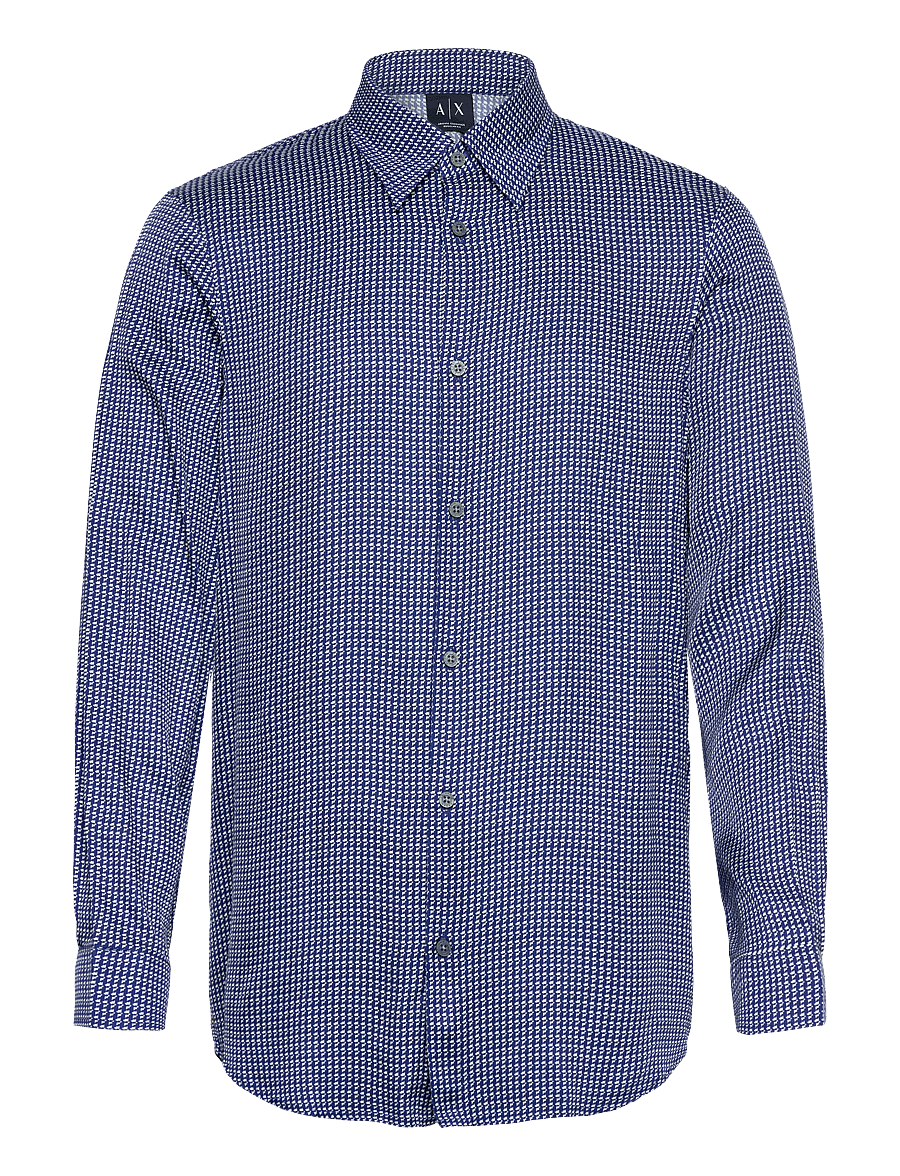 Armani Exchange - SHIRT - mønstrede skjorter - pied de poule white - 0