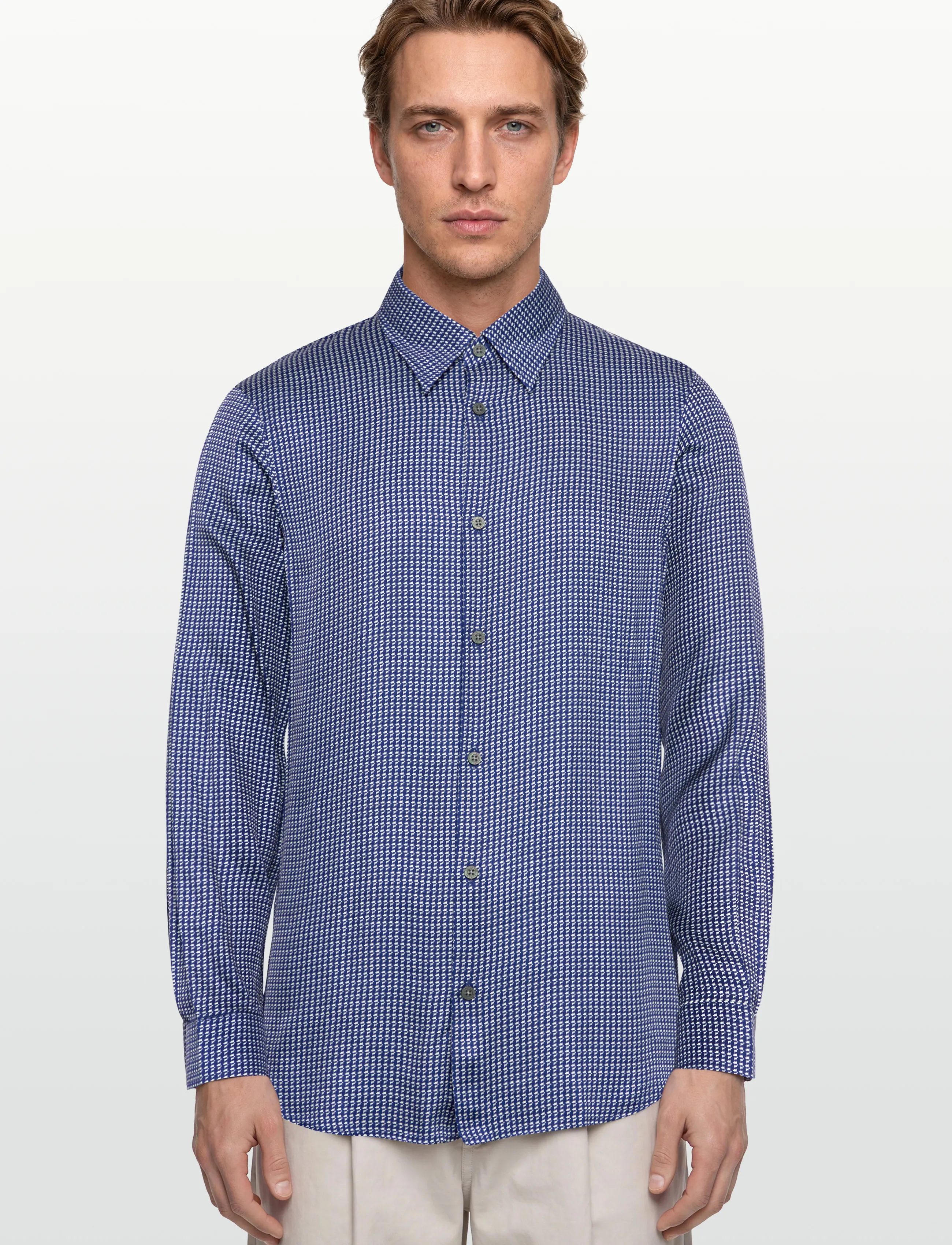 Armani Exchange - SHIRT - pattern shirts - pied de poule white - 3