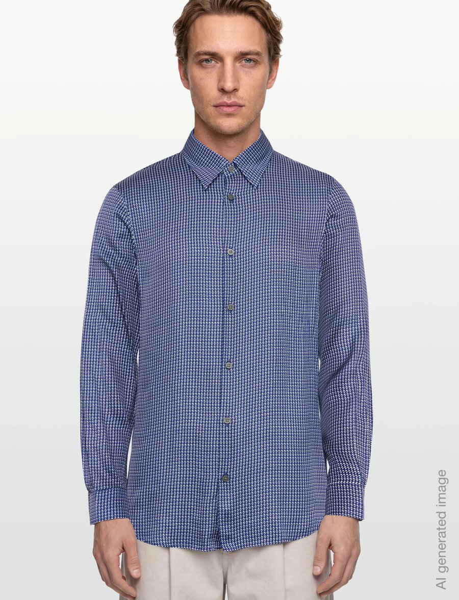Armani Exchange - SHIRT - mønstrede skjorter - pied de poule white - 3