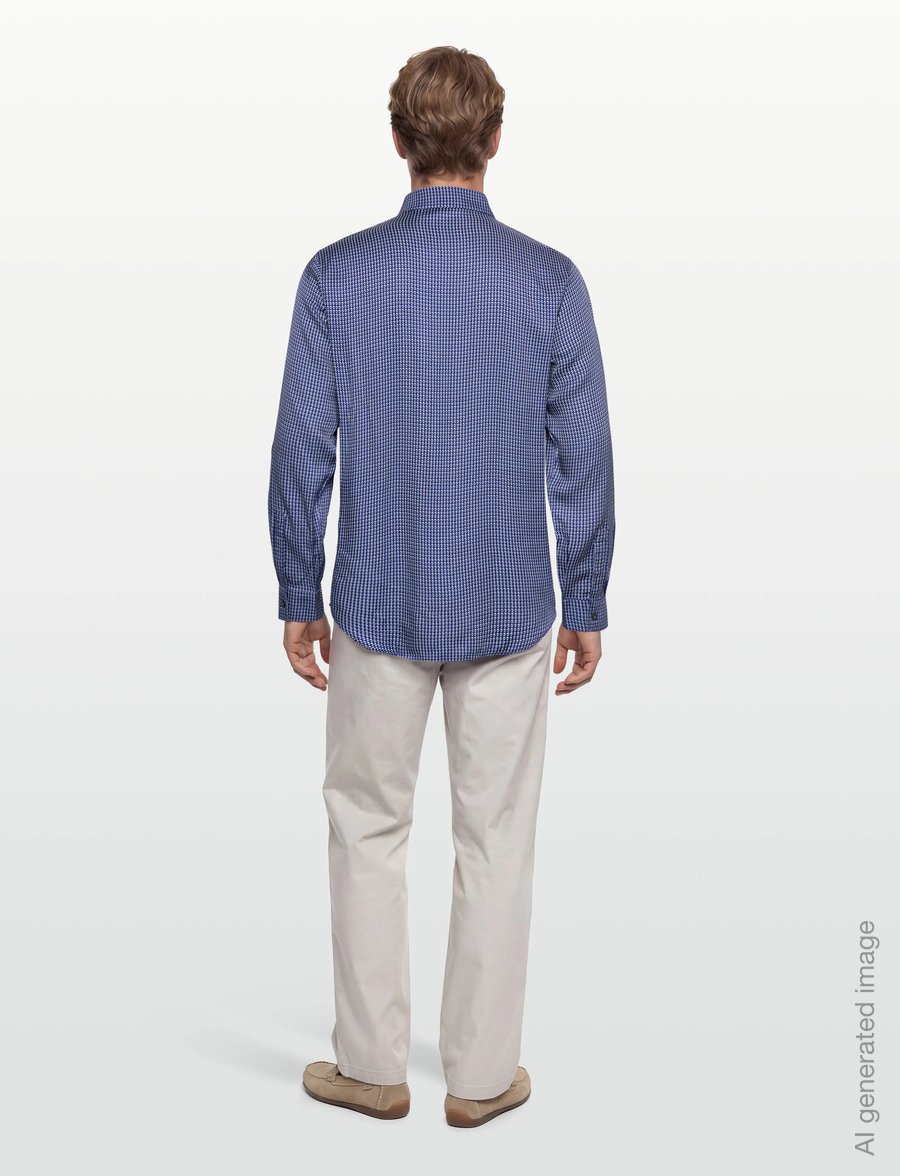 Armani Exchange - SHIRT - mønstrede skjorter - pied de poule white - 4