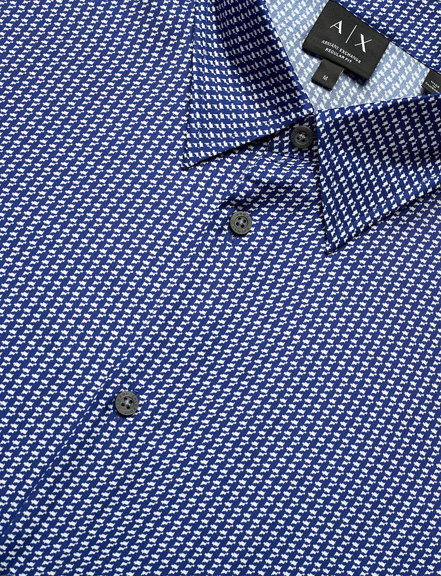 Armani Exchange - SHIRT - mønstrede skjorter - pied de poule white - 3