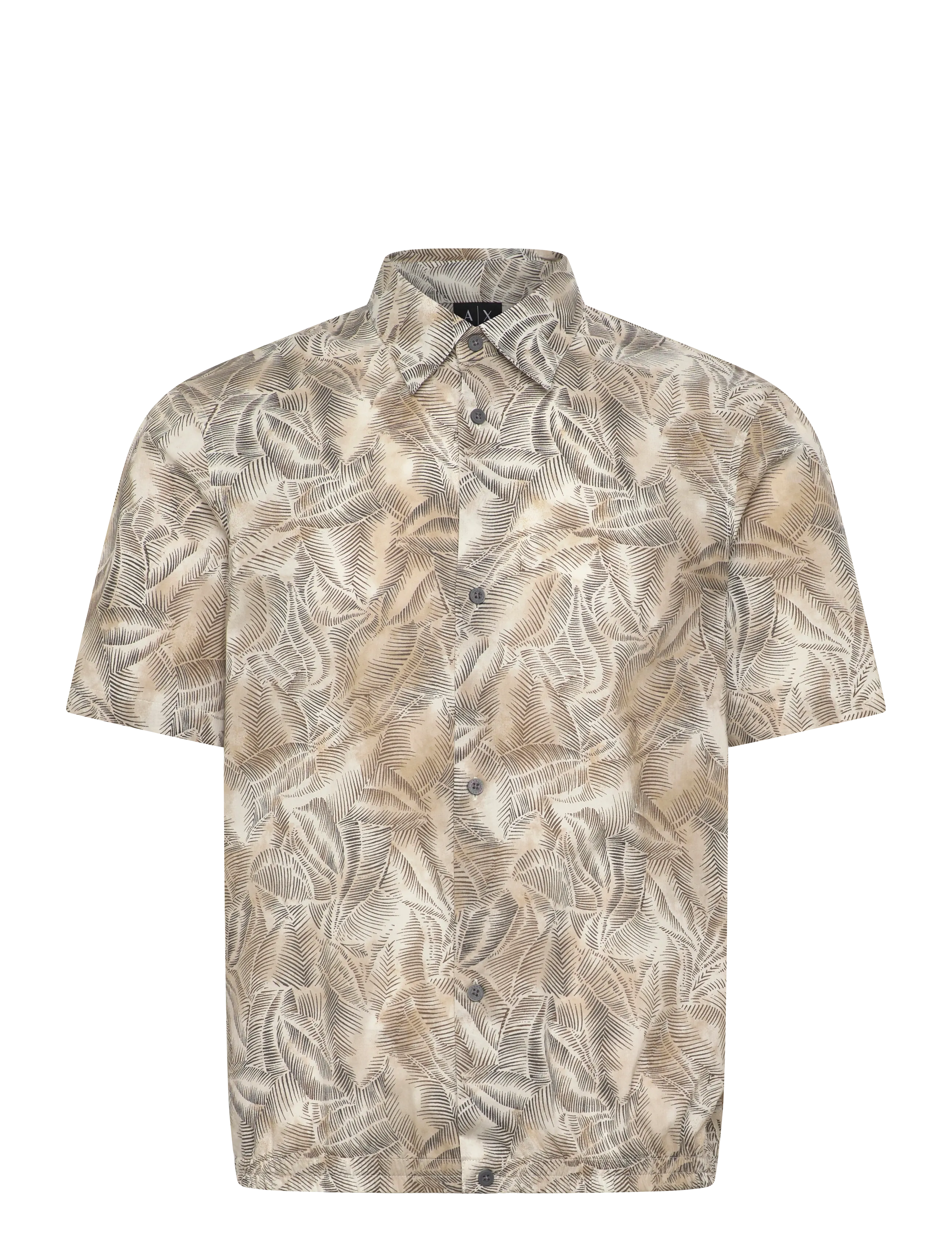 Armani Exchange SHIRT - Kleidung - CREAM LEAF ALLOVER B / multi