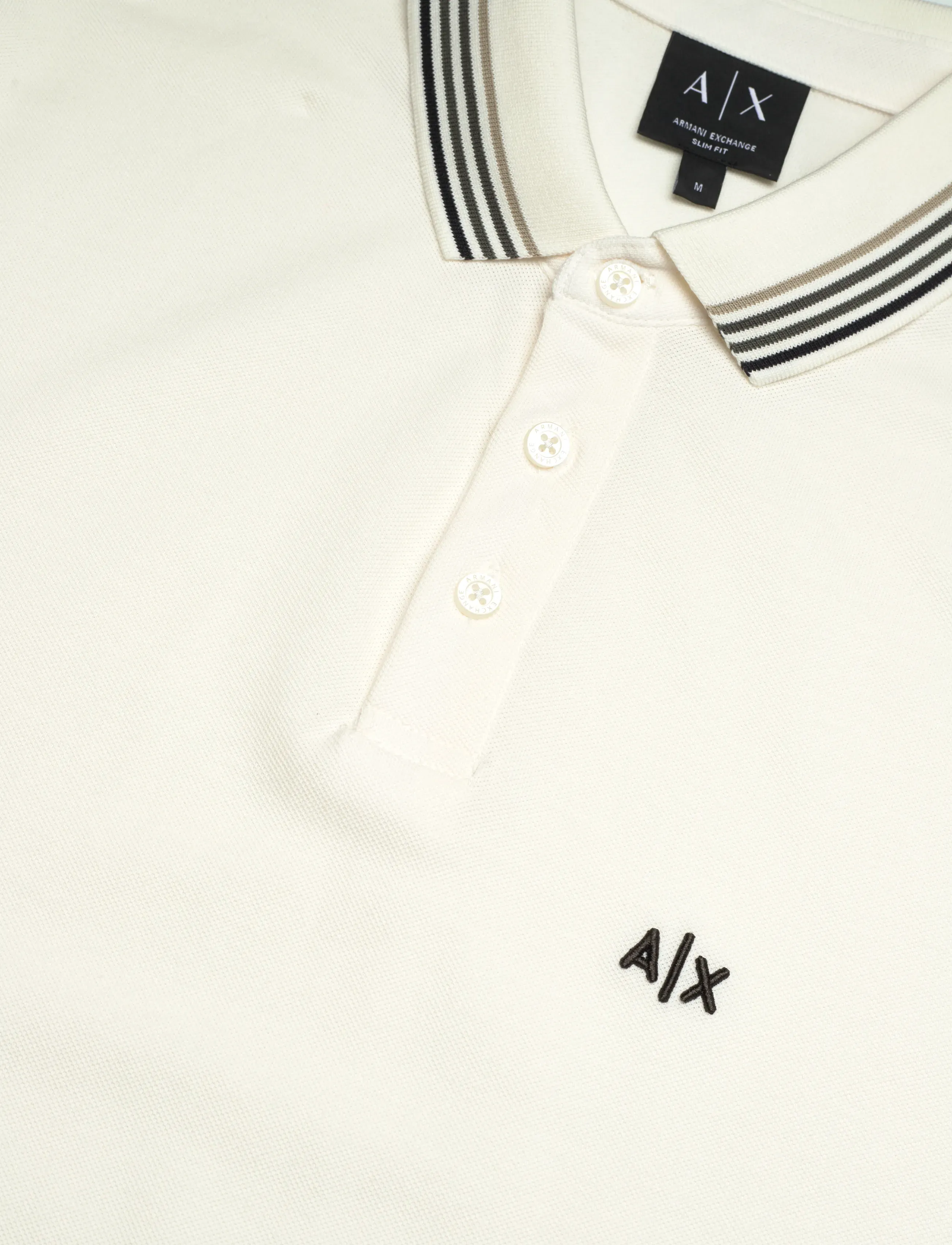 Armani Exchange - POLO SHIRT - kortärmade pikéer - cream - 2