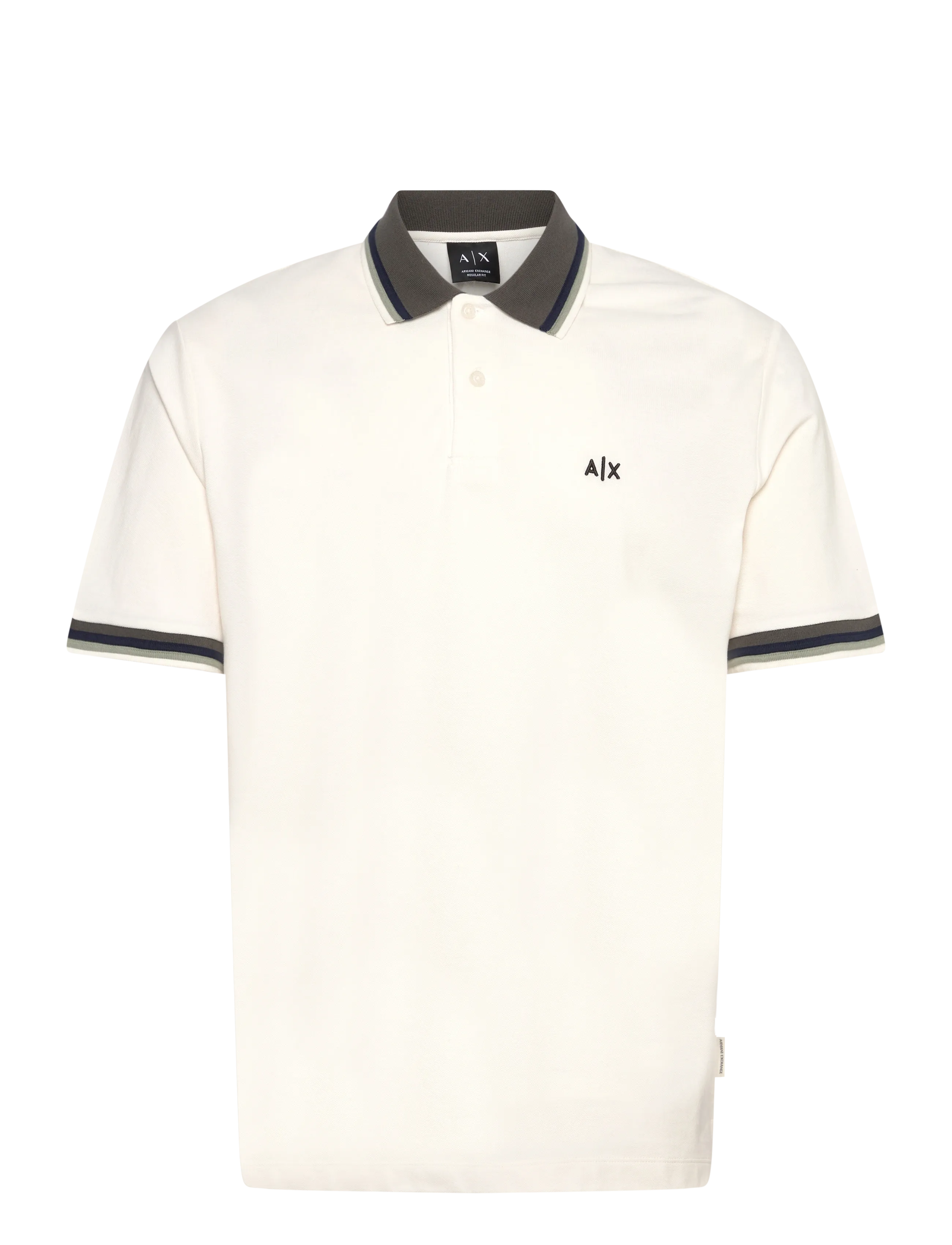 Armani Exchange POLO SHIRT - Armani Exchange - CREAM / black