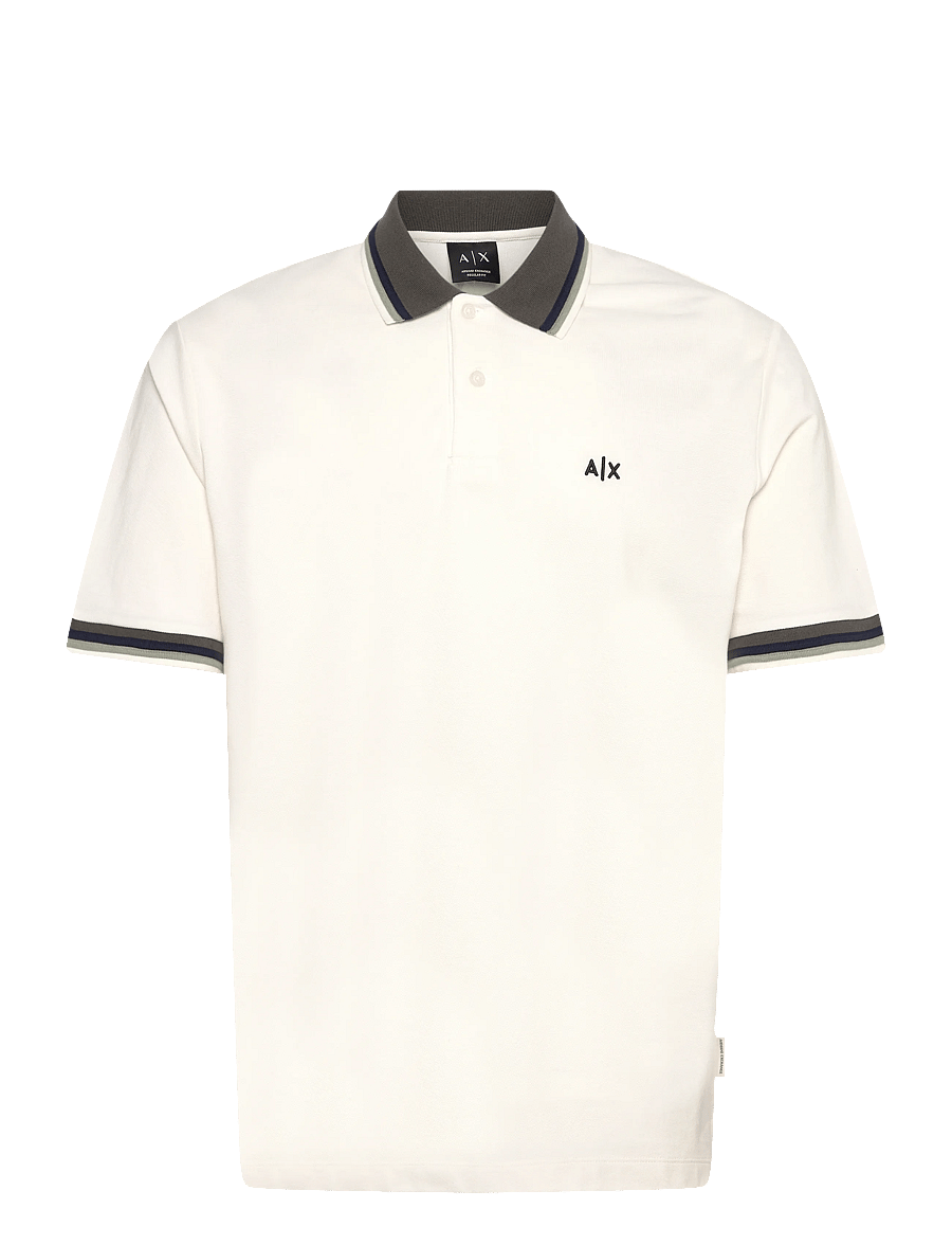 Armani Exchange - POLO SHIRT - kortærmede poloer - cream - 1