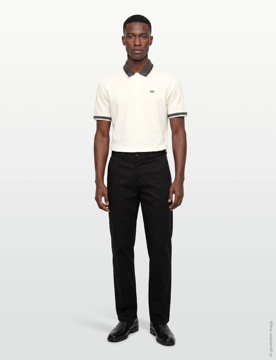 Armani Exchange - POLO SHIRT - kortærmede poloer - cream - 0