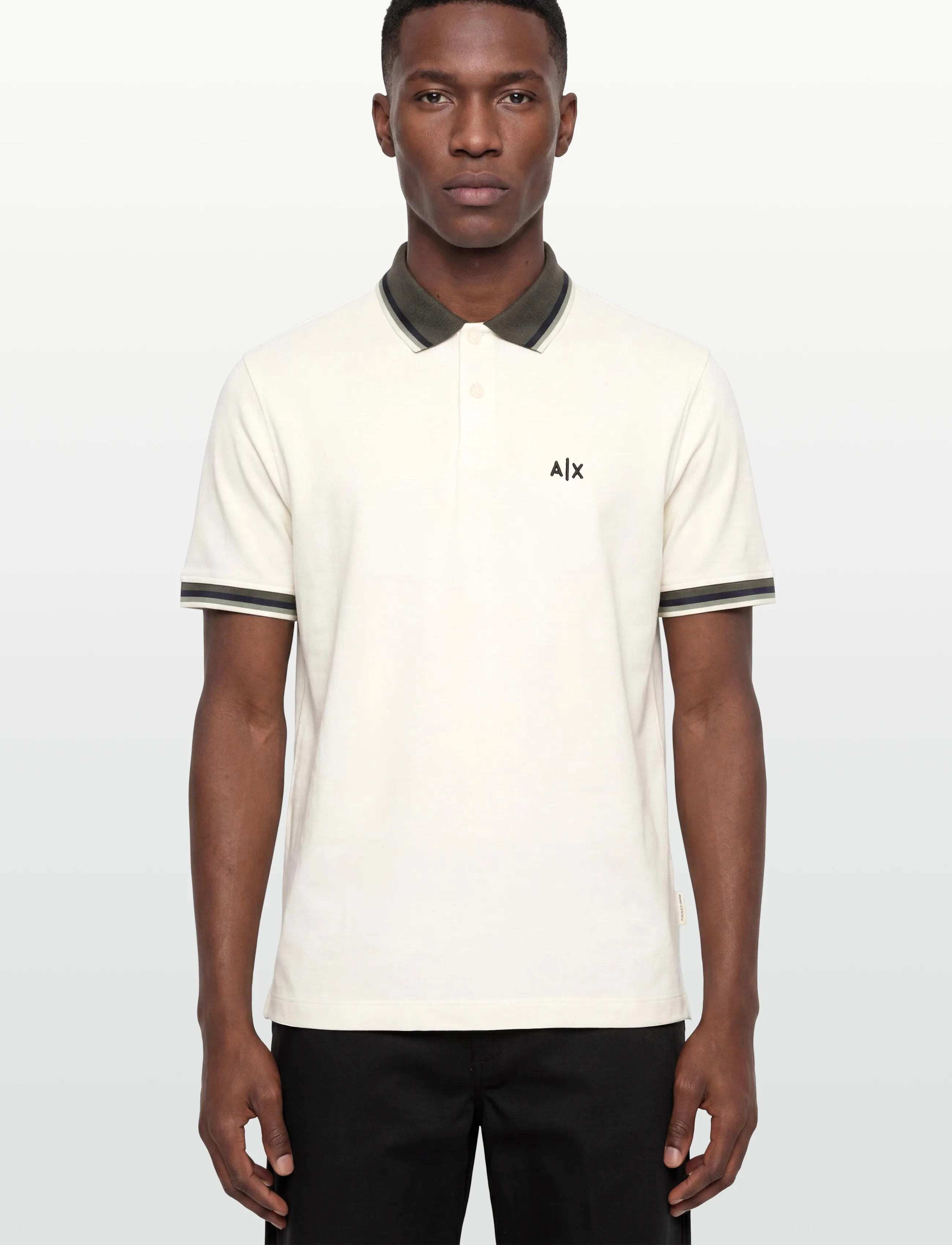 Armani Exchange - POLO SHIRT - short-sleeved polos - cream - 3