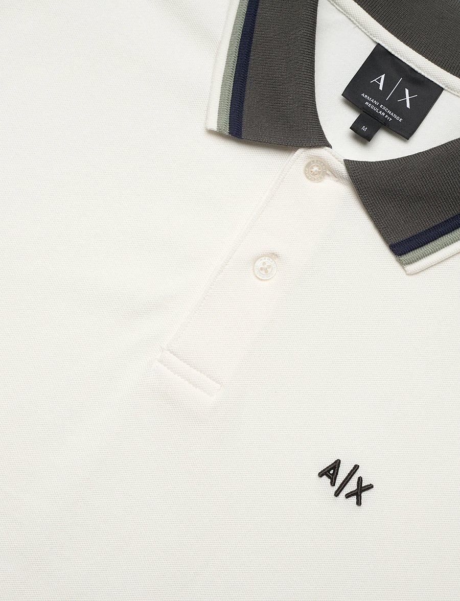 Armani Exchange - POLO SHIRT - kortærmede poloer - cream - 5