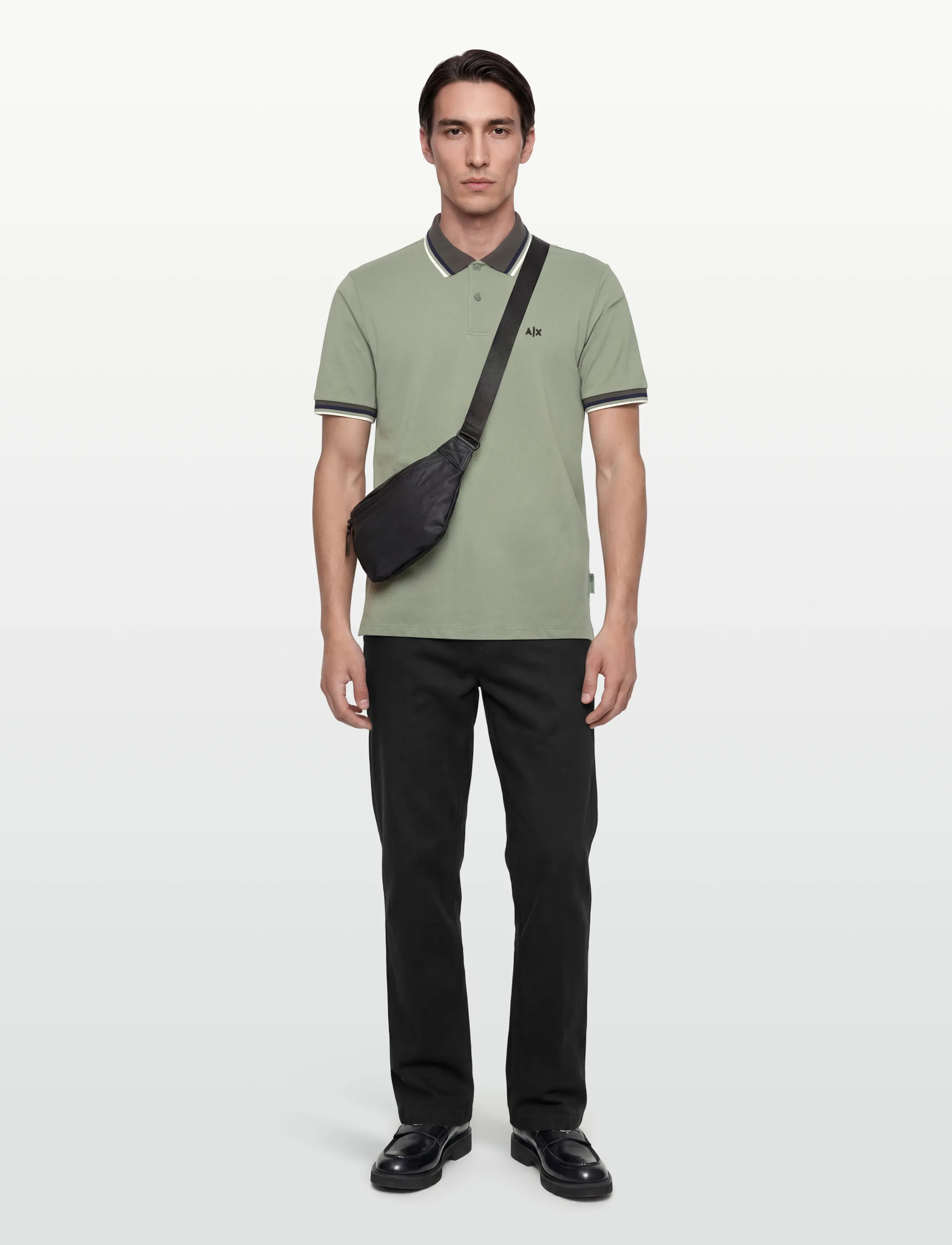 Armani Exchange Polo Shirt, S, Polos, Grün - Short-sleeved, Männerswear