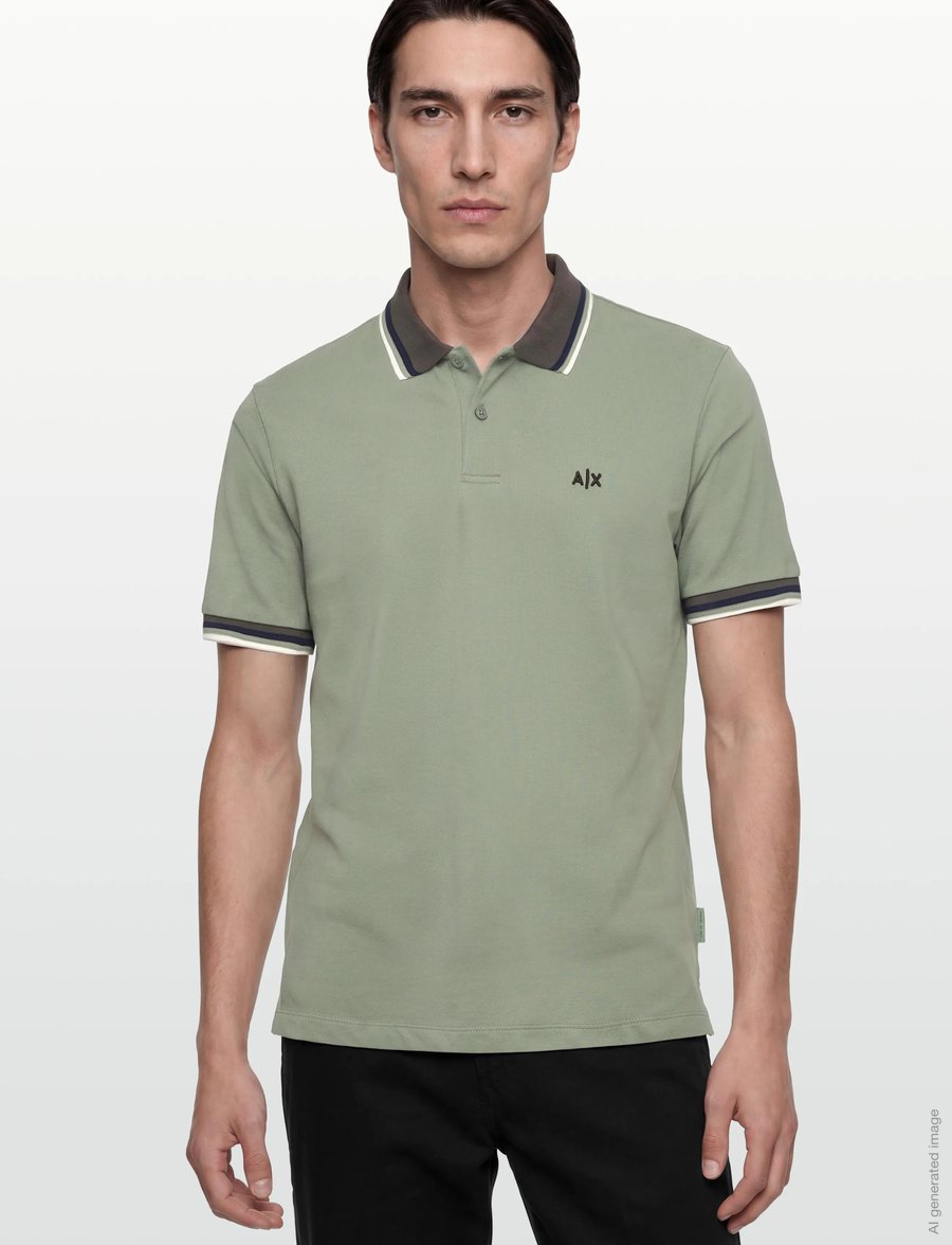 Armani Exchange - POLO SHIRT - kortærmede poloer - hedge green - 3