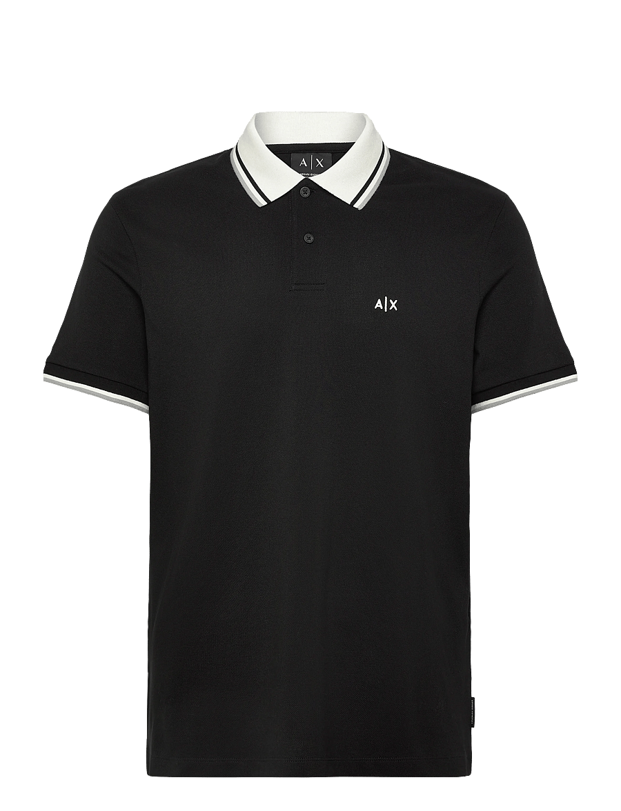 Armani Exchange - POLO SHIRT - kortärmade pikéer - black - 1