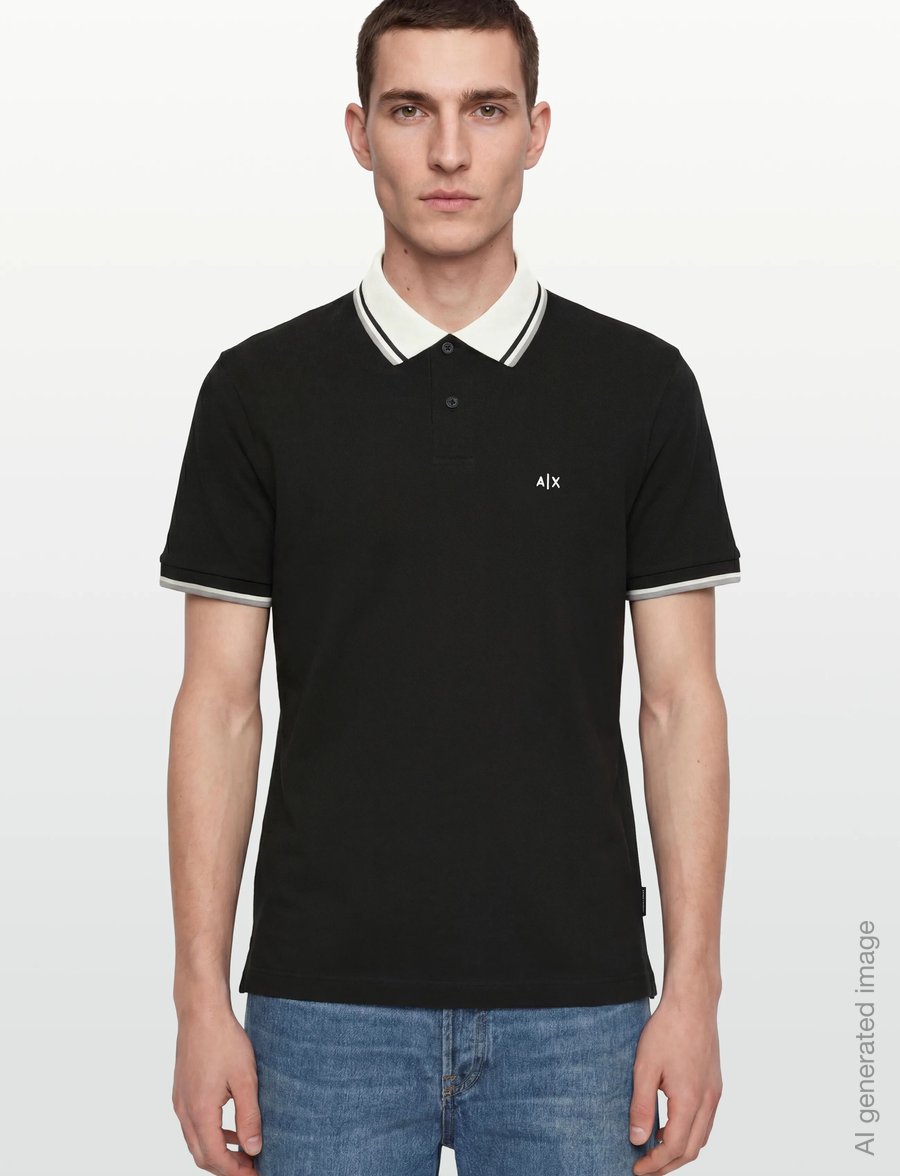 Armani Exchange - POLO SHIRT - kortärmade pikéer - black - 3