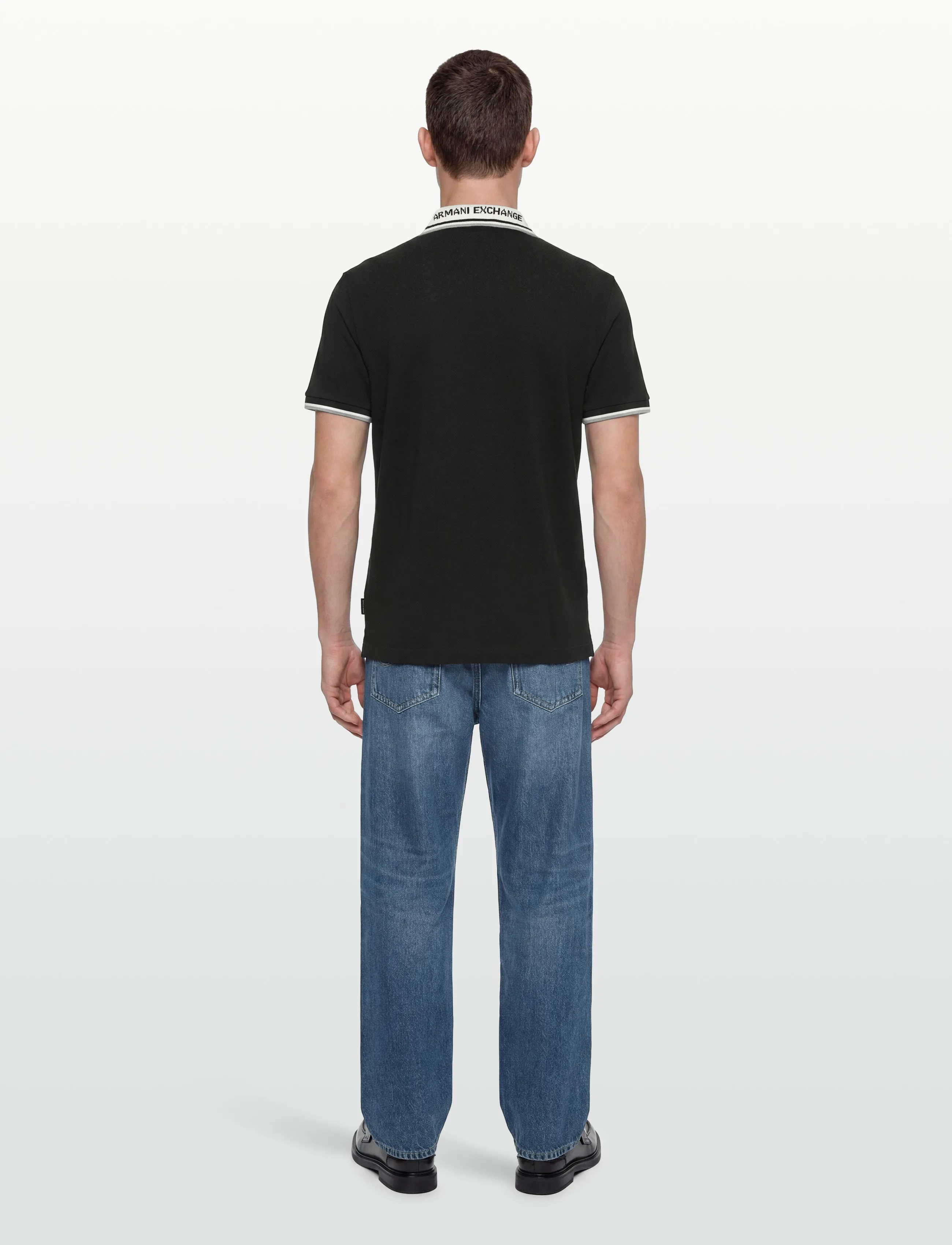 Armani Exchange - POLO SHIRT - kortärmade pikéer - black - 4