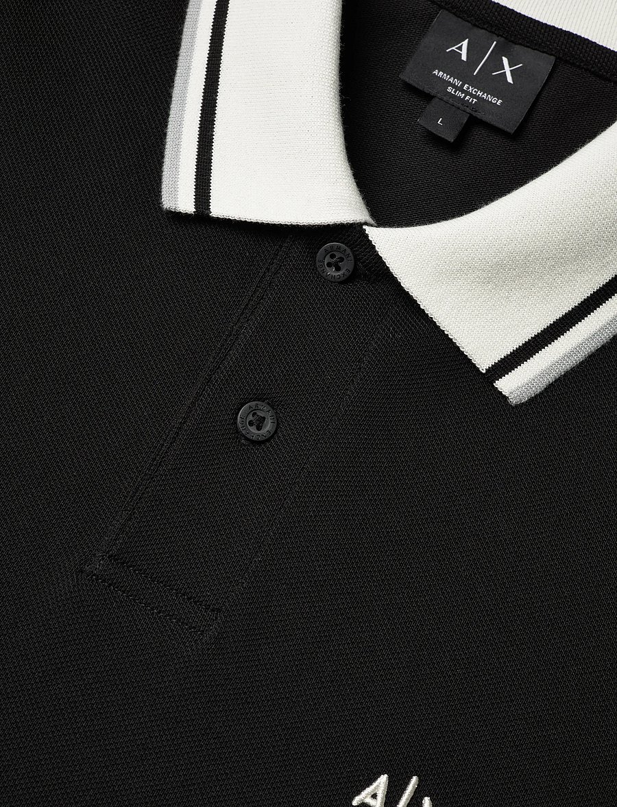 Armani Exchange - POLO SHIRT - kortärmade pikéer - black - 5