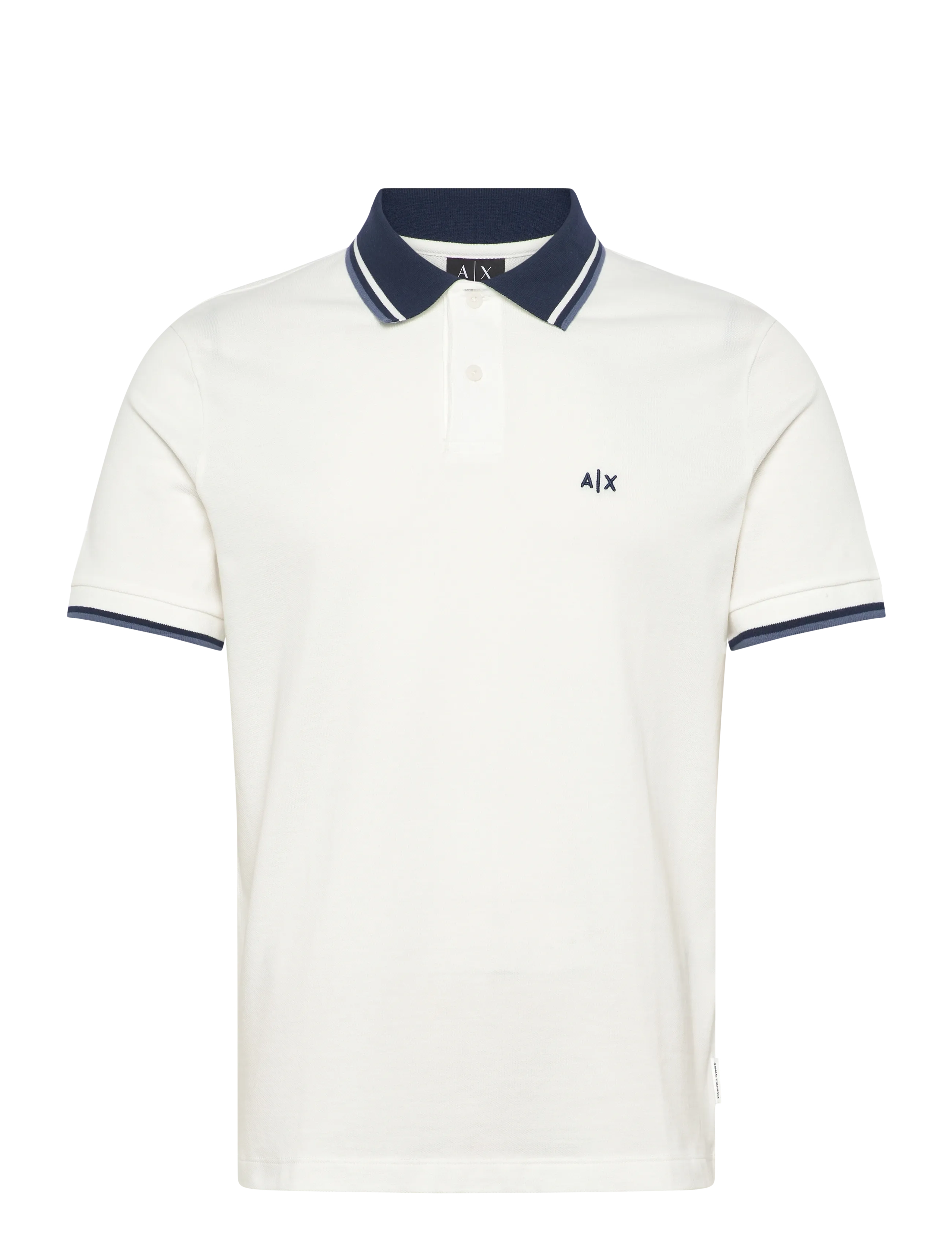Armani Exchange POLO SHIRT - Poloer - OFF WHITE / navy