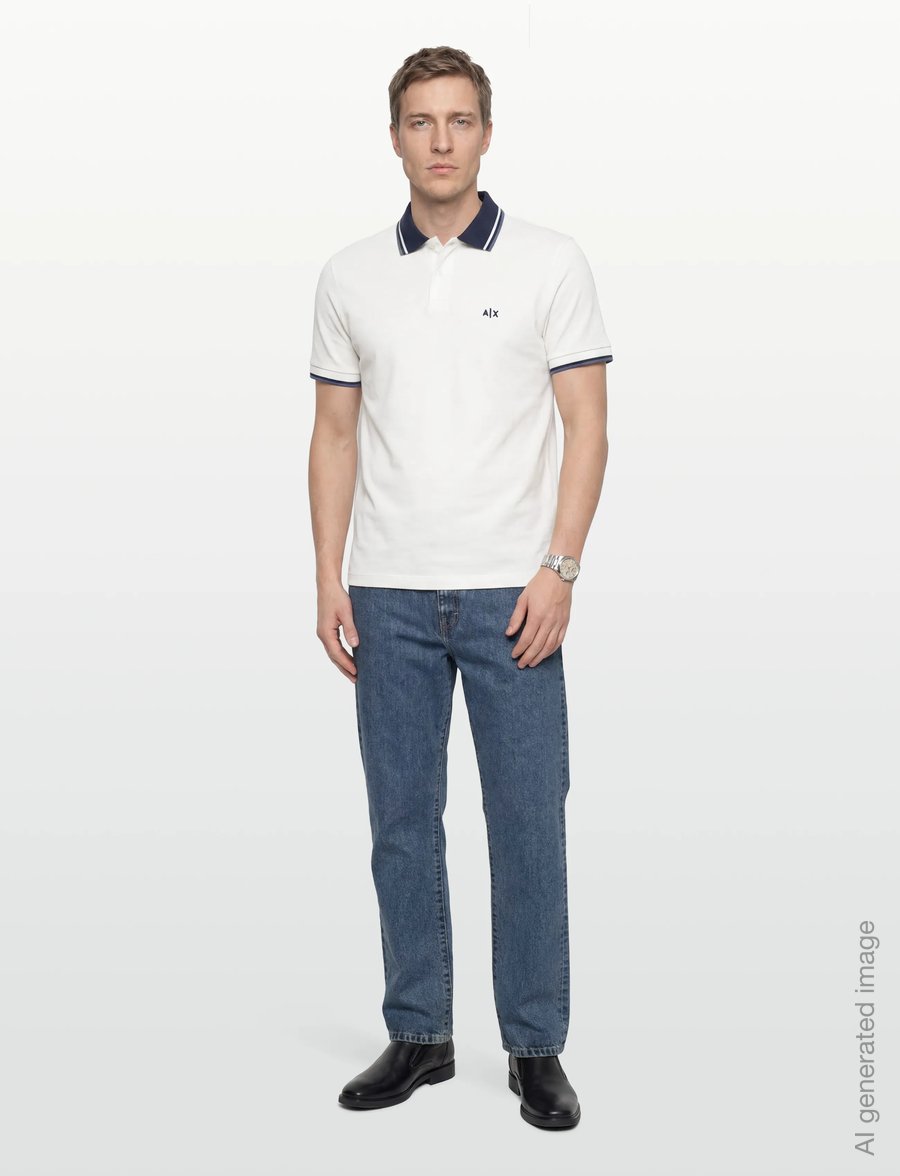 Armani Exchange - POLO SHIRT - lühikeste varrukatega polod - off white - 0