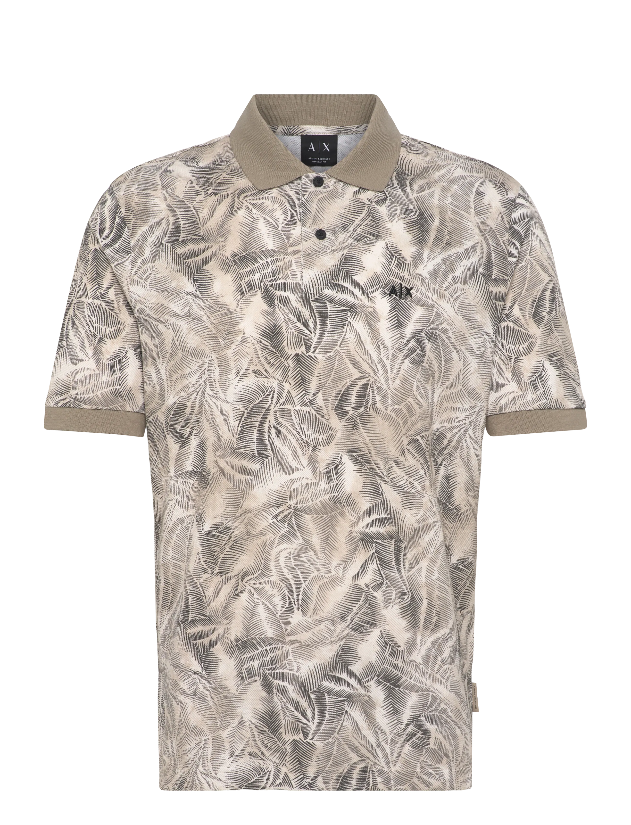 Armani Exchange POLO SHIRT - Neuheiten - CREAM LEAF ALLOVER B / multi
