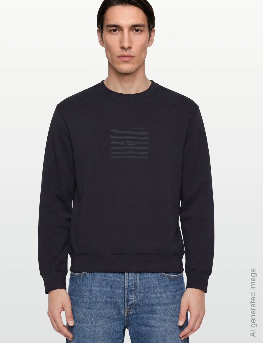 Armani Exchange - SWEATSHIRT - sweatshirts - deep navy - 3