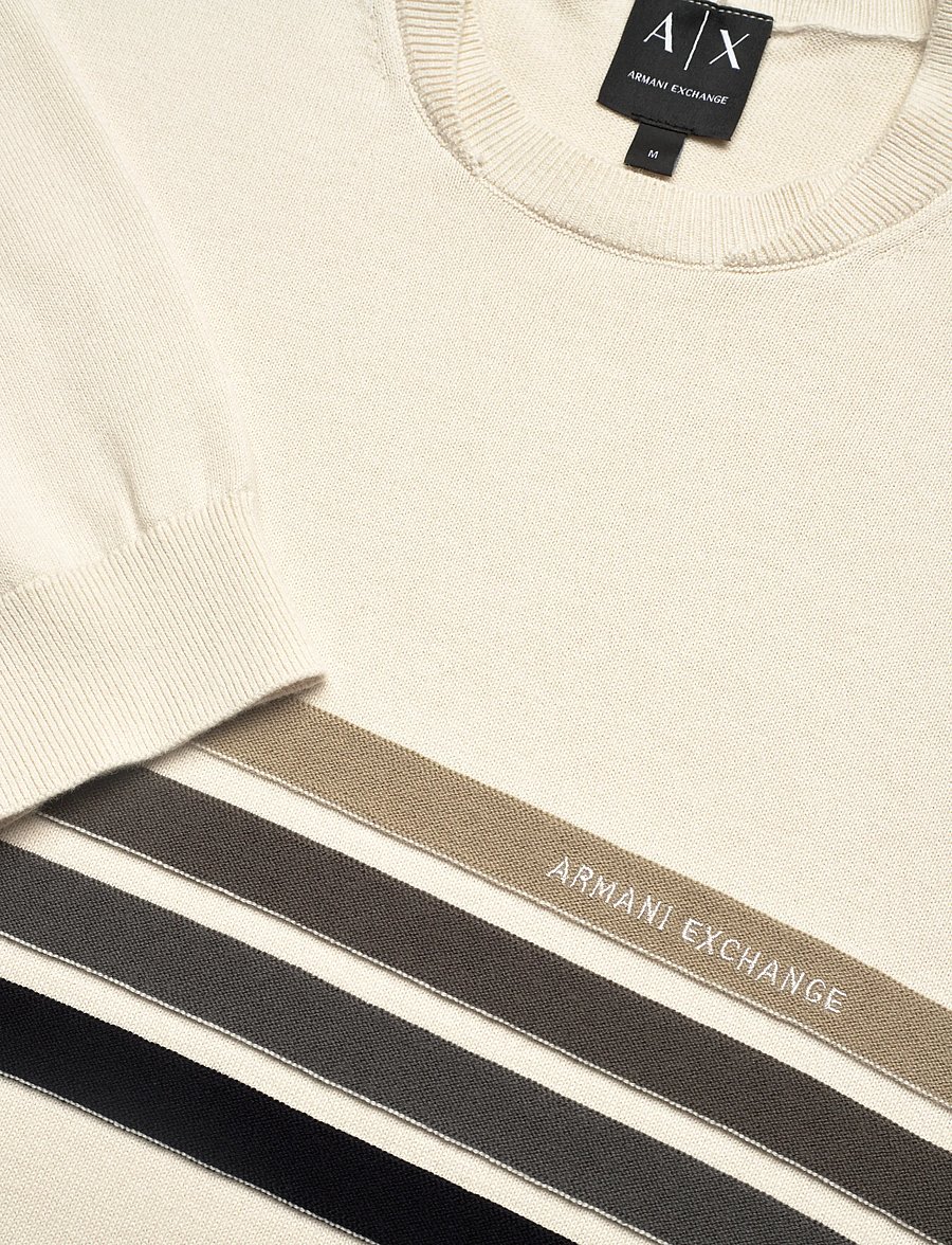 Armani Exchange - PULLOVER - rundhals - cream mix stripes - 5