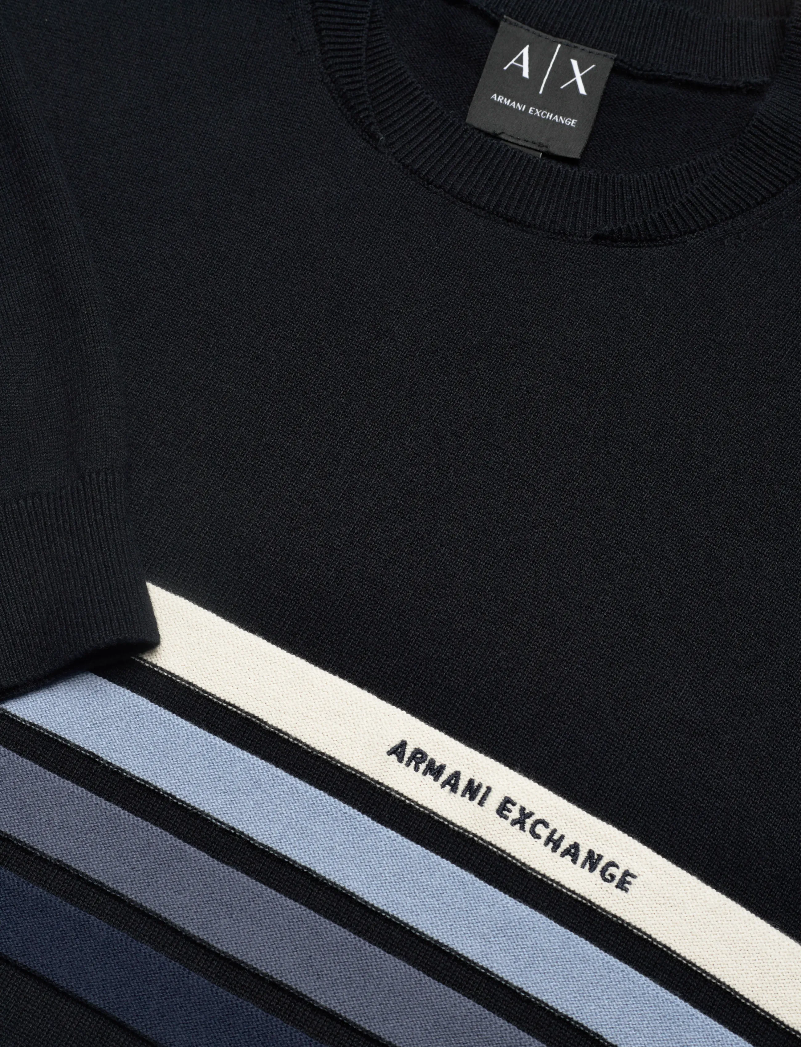 Armani Exchange - PULLOVER - round necks - deep navy mix stripe - 2