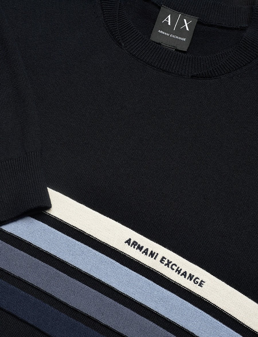 Armani Exchange - PULLOVER - round necks - deep navy mix stripe - 5