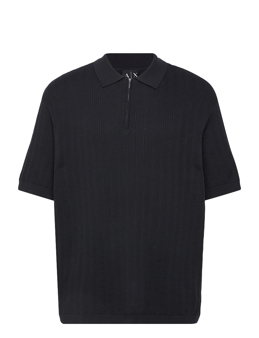 Armani Exchange - KNIT POLO - knitted polos - deep navy - 1