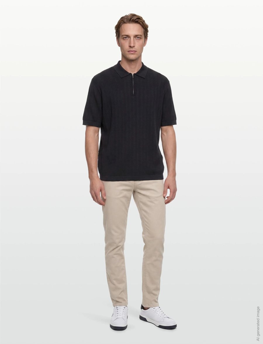 Armani Exchange - KNIT POLO - knitted polos - deep navy - 0
