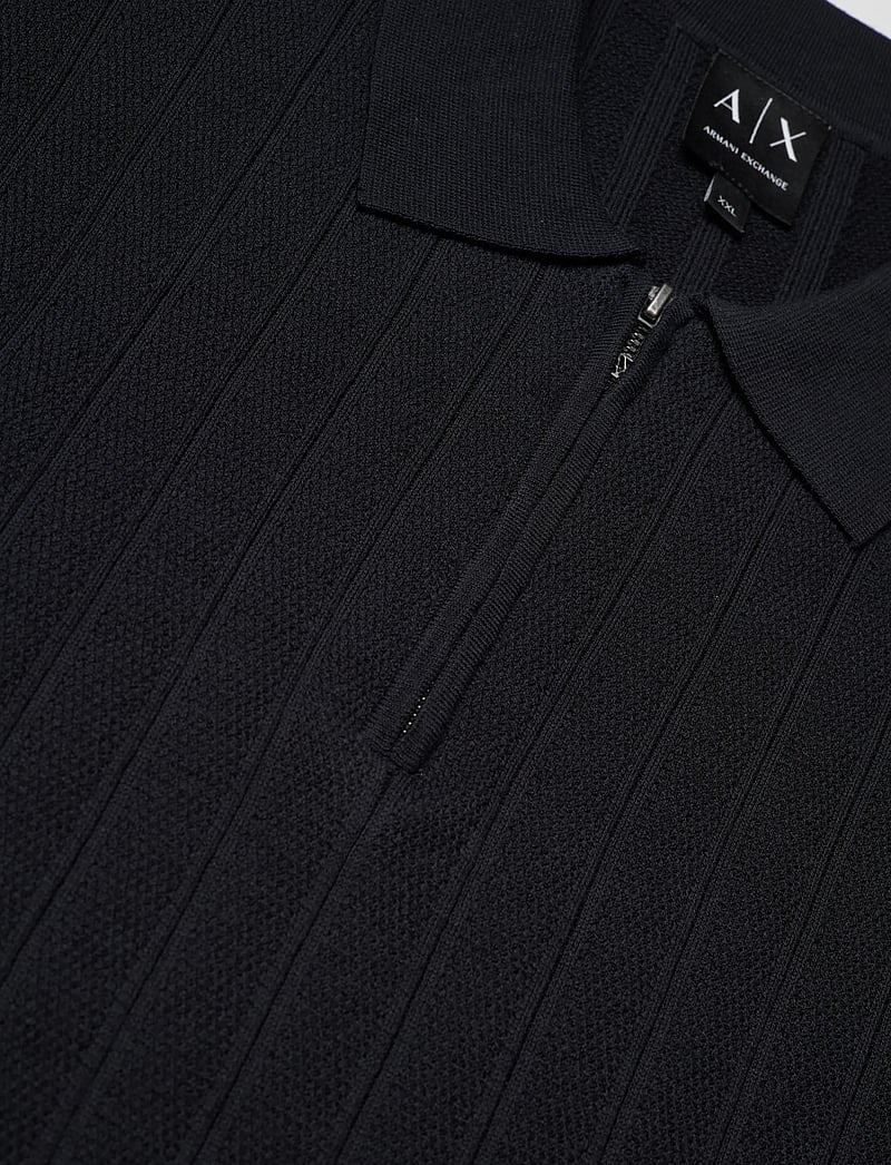 Armani Exchange - KNIT POLO - stickade pikéer - deep navy - 2