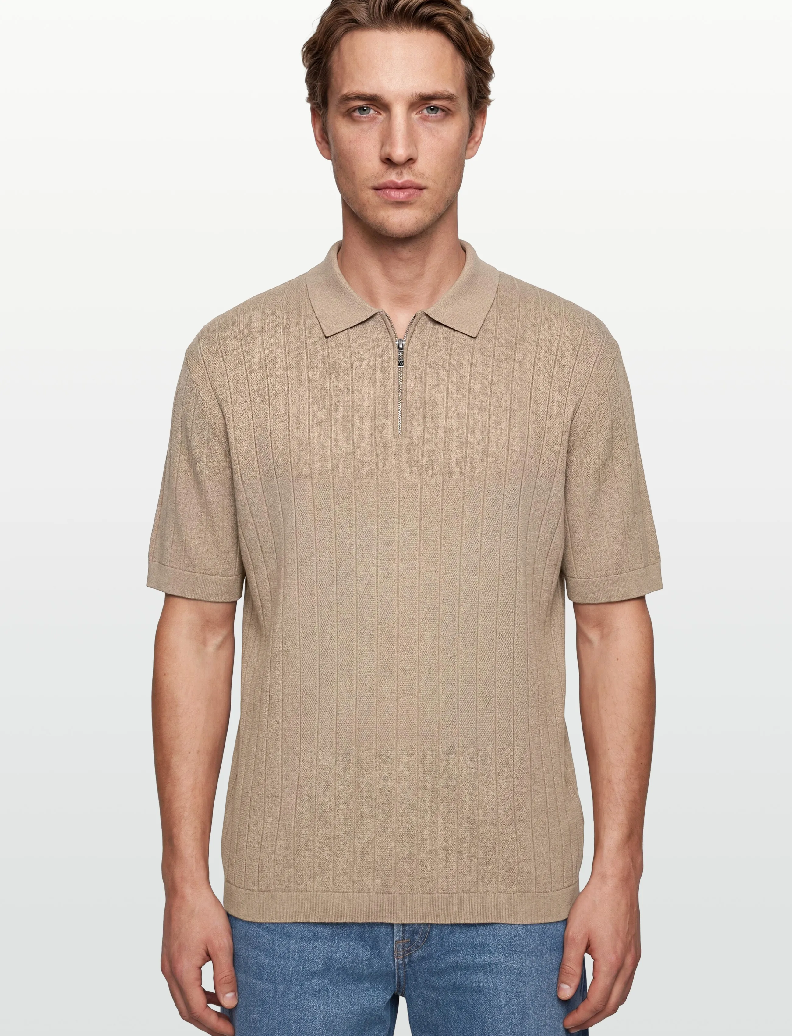 Armani Exchange - KNIT POLO - mænd - winter twig - 3