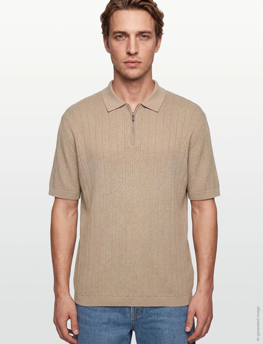 Armani Exchange - KNIT POLO - knitted polos - winter twig - 3