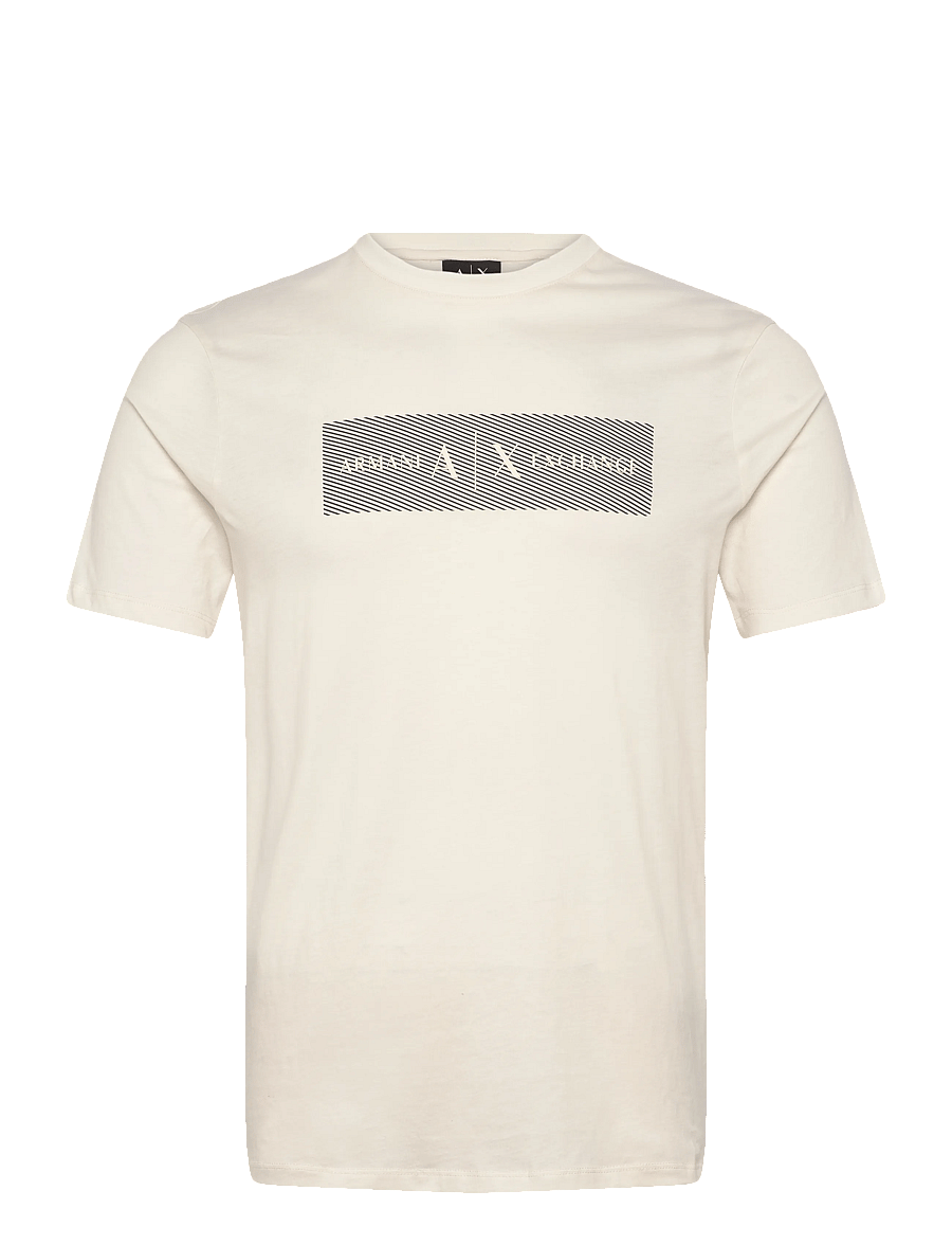 Armani Exchange - T-SHIRT - kurzärmelige t-shirts - cream - 1
