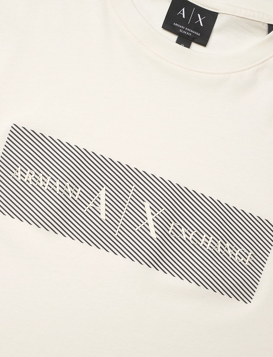Armani Exchange - T-SHIRT - kurzärmelige t-shirts - cream - 5