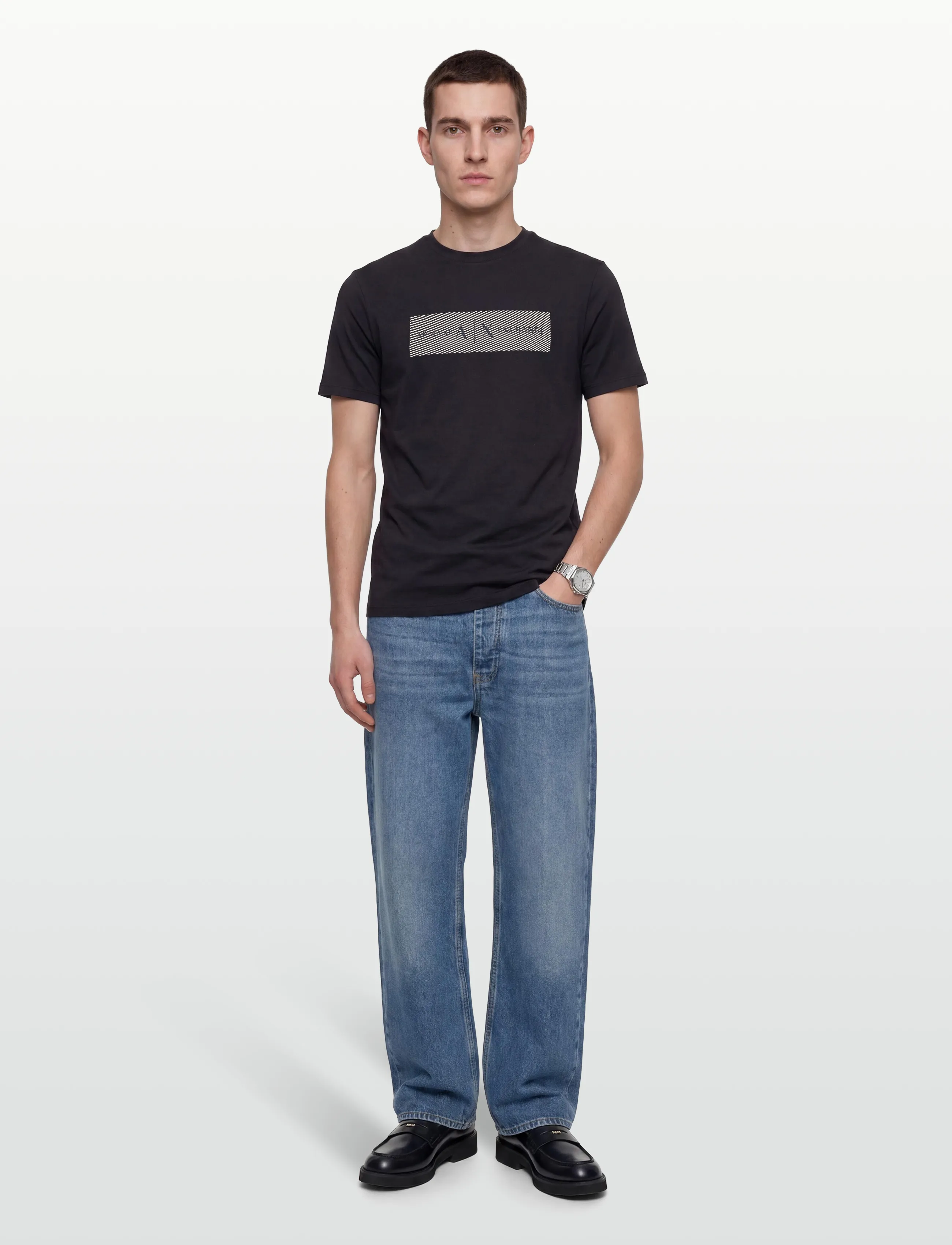 Armani Exchange T-SHIRT - Deals - DEEP NAVY / black