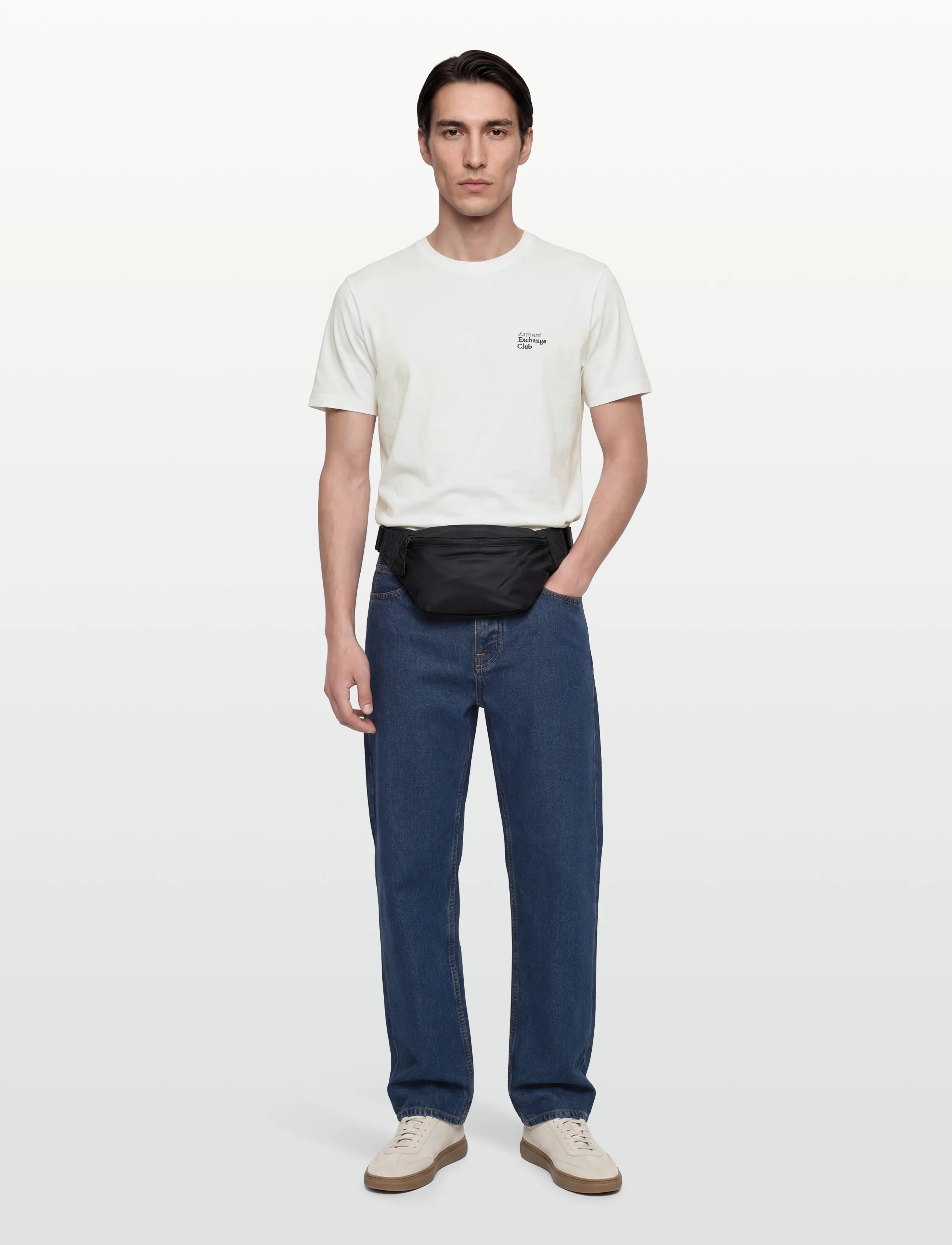Armani Exchange T-SHIRT - Tøj - OFF WHITE / cream
