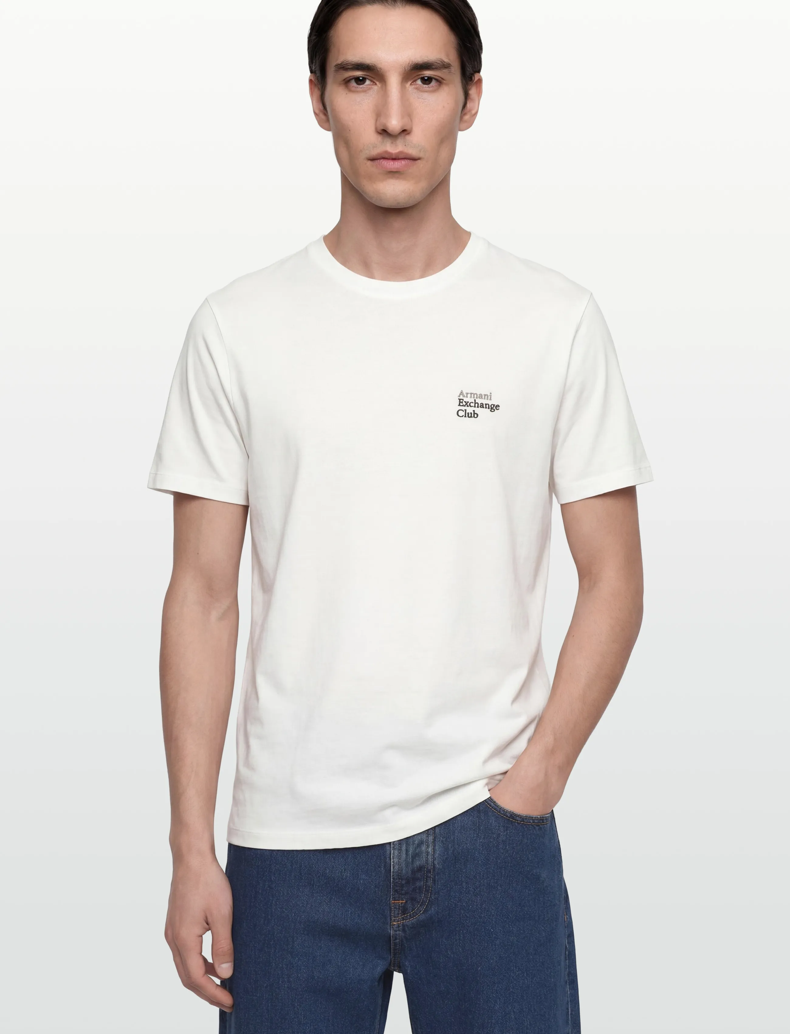 Armani Exchange - T-SHIRT - kortärmade t-shirts - off white - 3