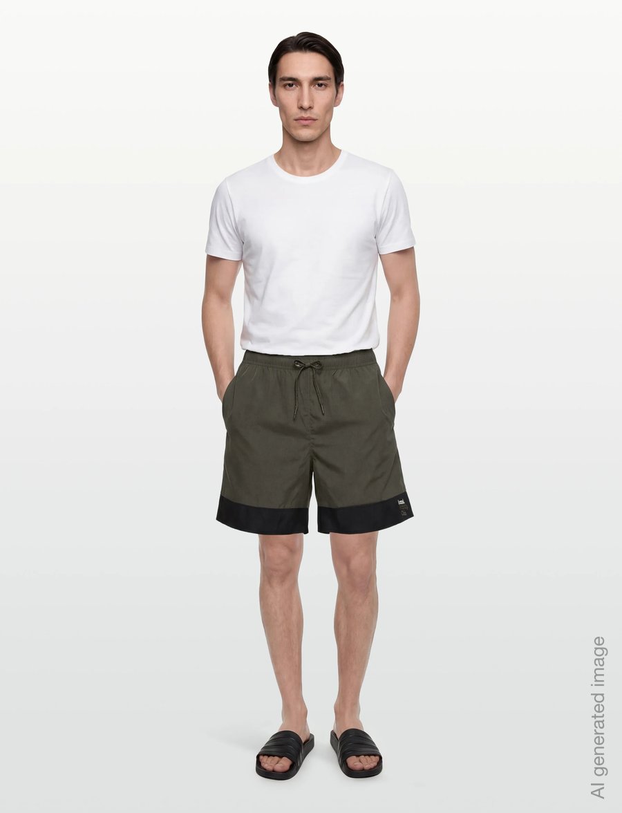 Armani Exchange - BOXER BEACHWEAR - ujumispüksid - chimera/black - 0