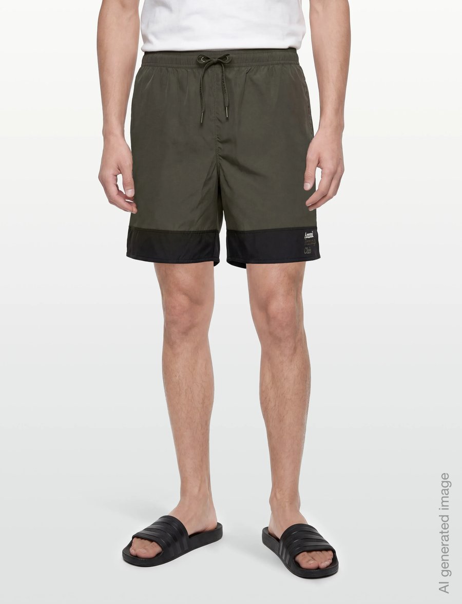 Armani Exchange - BOXER BEACHWEAR - ujumispüksid - chimera/black - 3