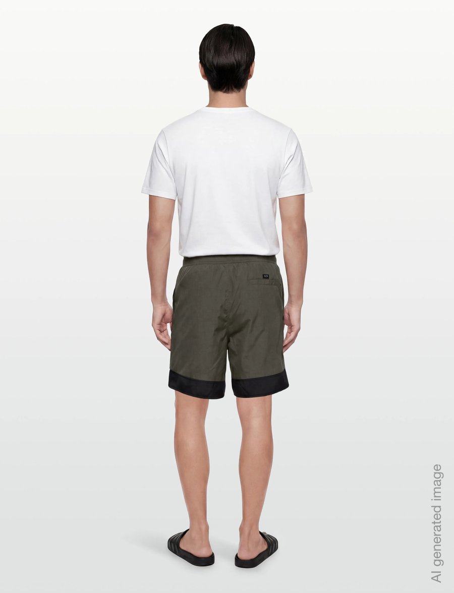 Armani Exchange - BOXER BEACHWEAR - ujumispüksid - chimera/black - 4