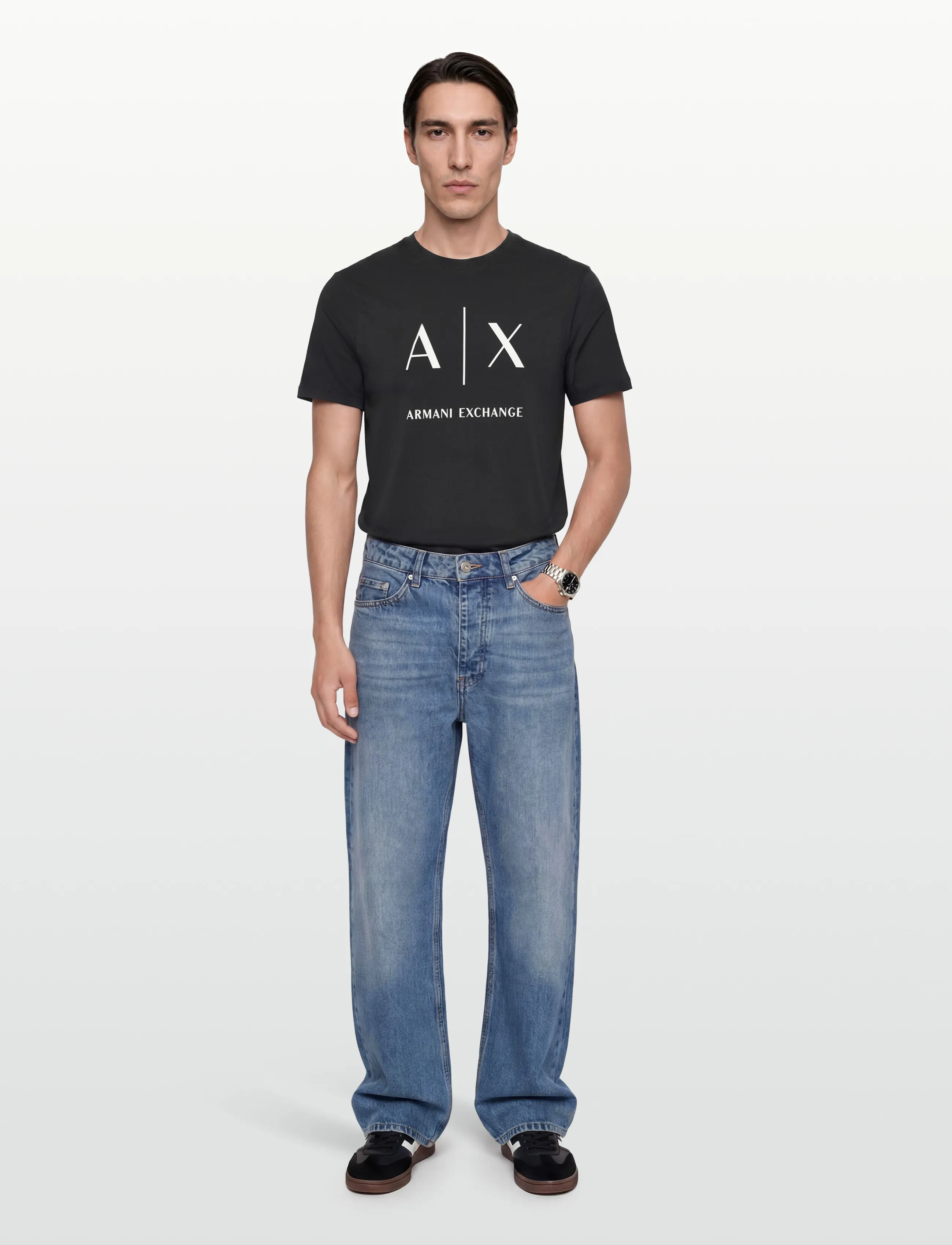 Armani Exchange T-SHIRT - Clothing - BLACK / black
