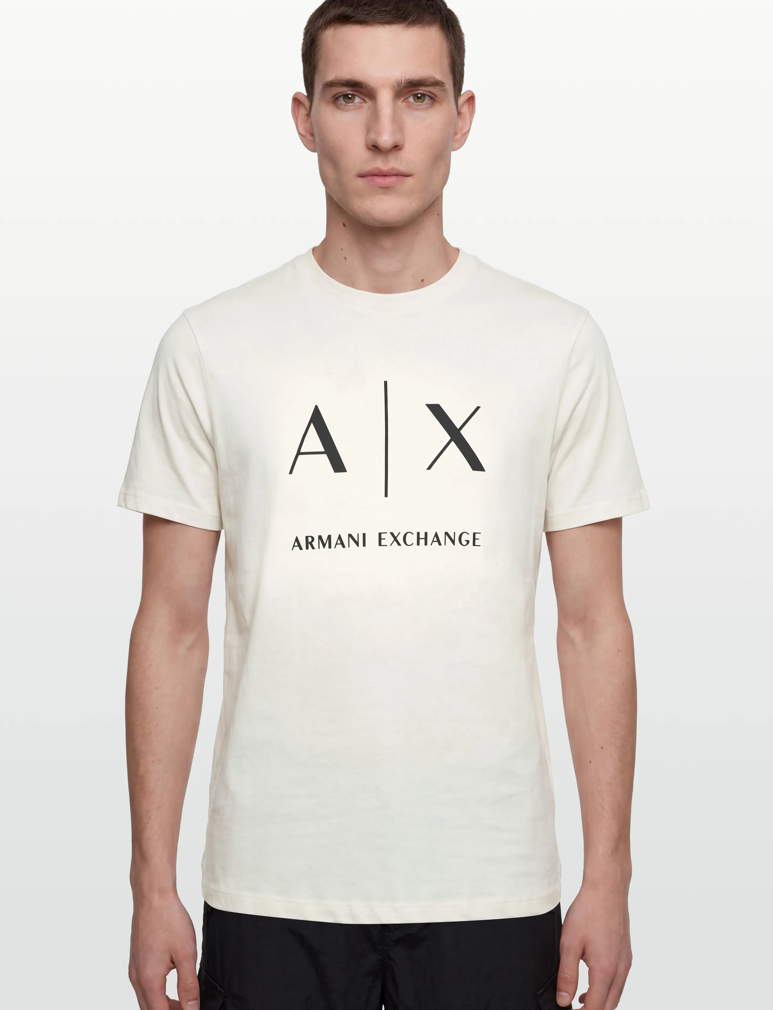 Armani Exchange - T-SHIRT - short-sleeved t-shirts - cream - 3