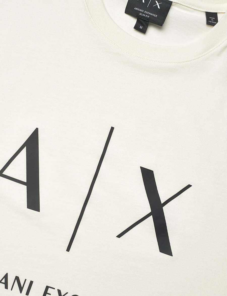 Armani Exchange - T-SHIRT - kurzärmelige t-shirts - cream - 5