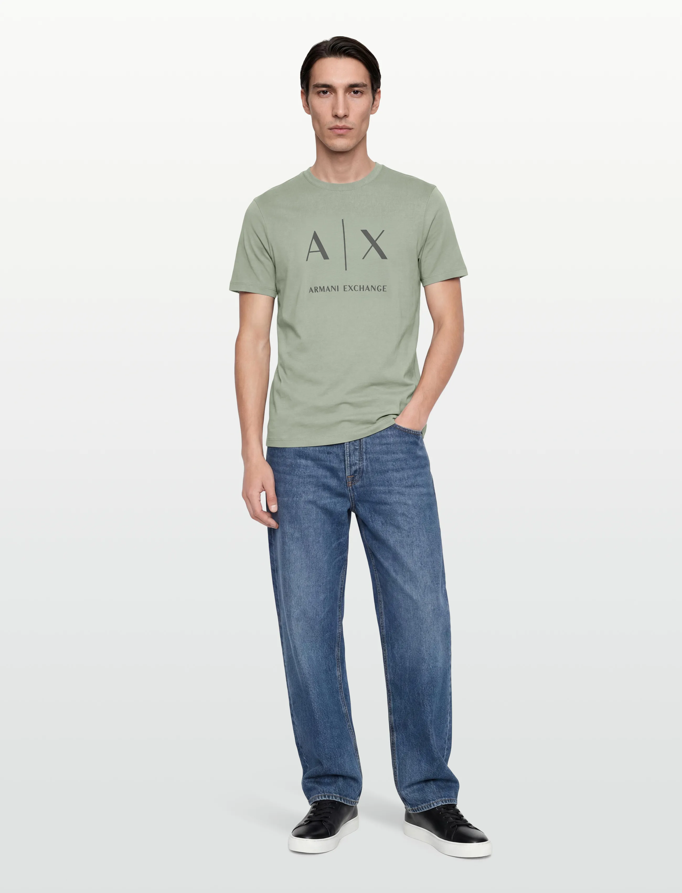 Armani Exchange T-Shirt, S, Green, T-Shirts > Kortærmede, Herre
