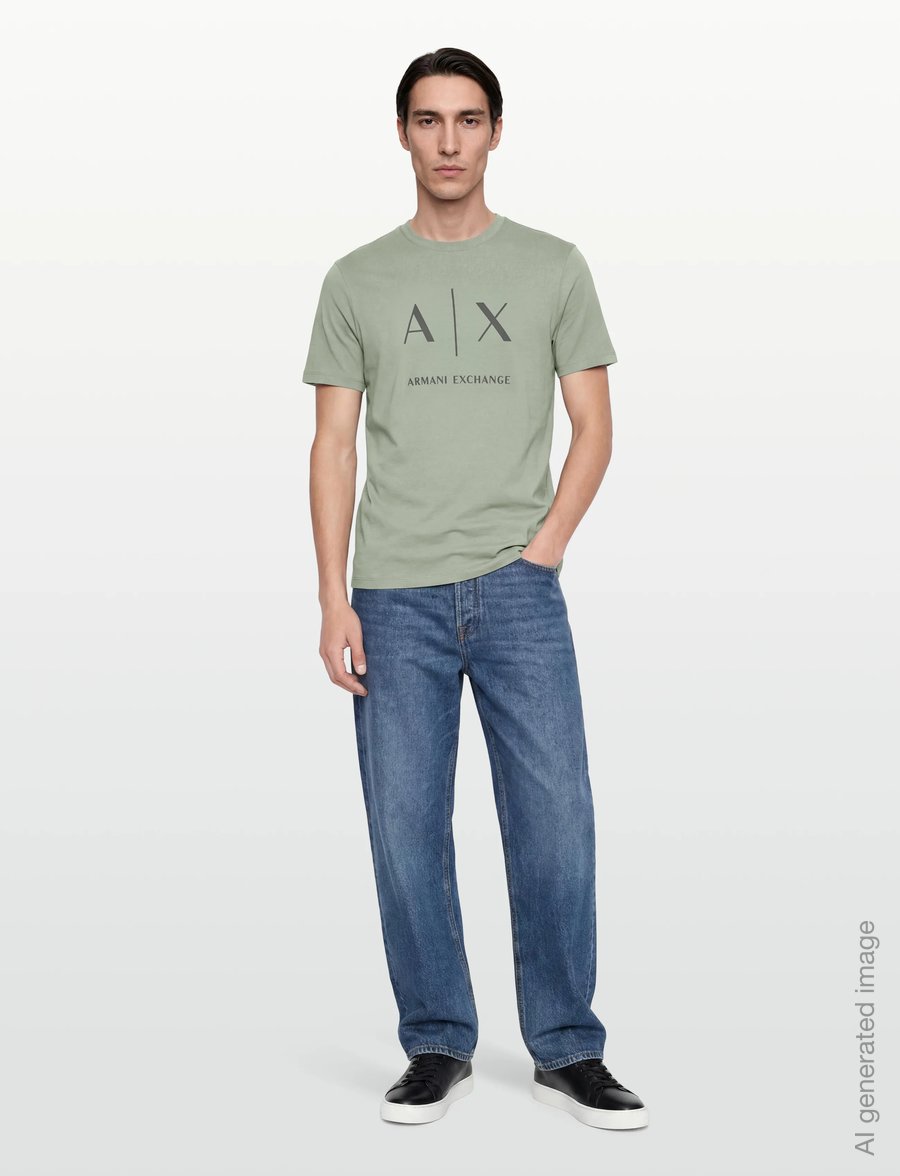 Armani Exchange - T-SHIRT - kortærmede t-shirts - hedge green - 0
