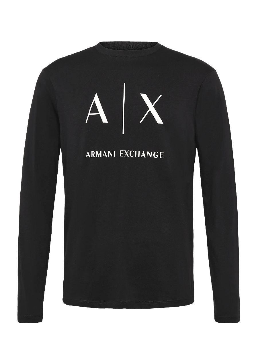 Armani Exchange - T-SHIRT - langärmelige t-shirts - black - 0