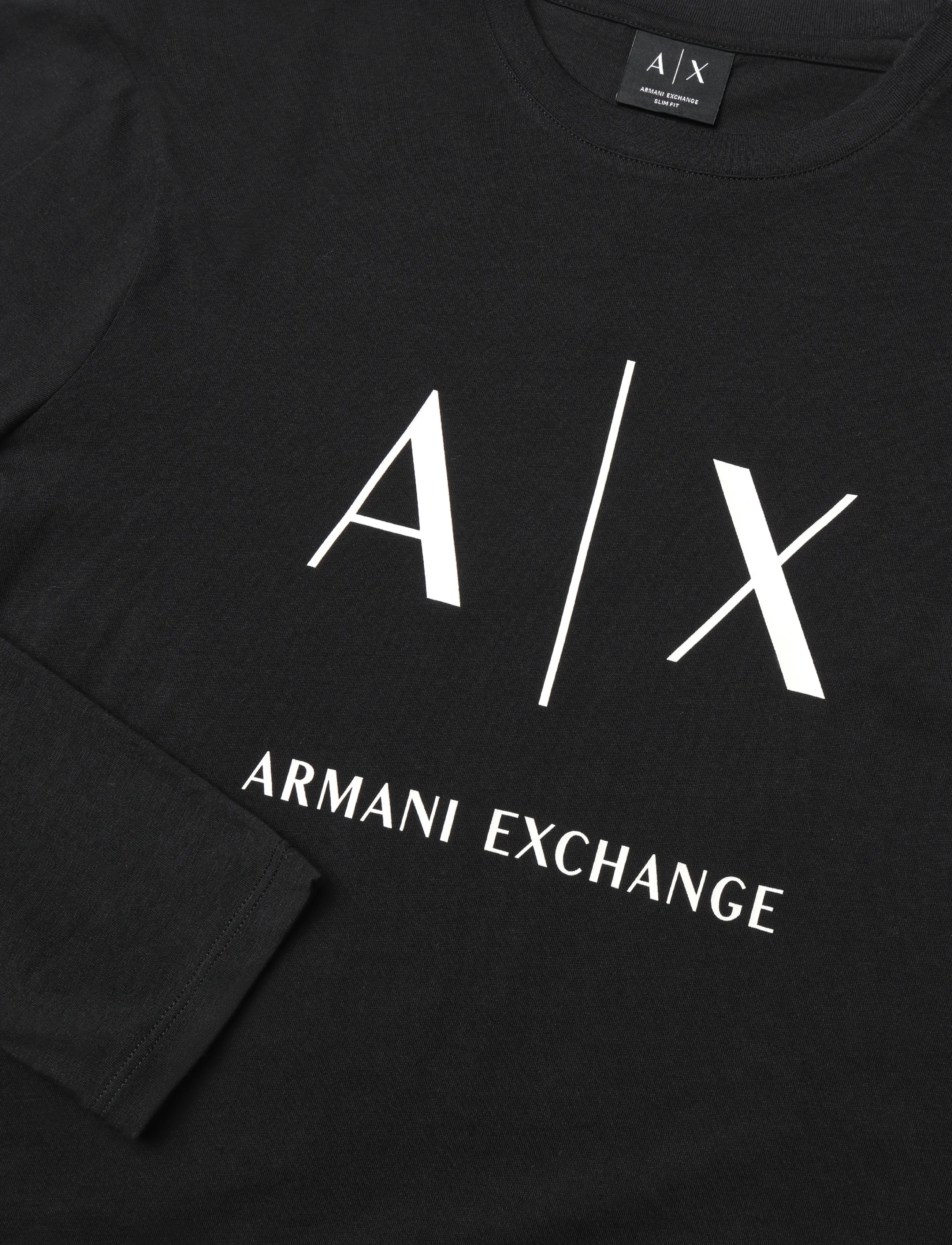 Armani Exchange - T-SHIRT - langärmelige t-shirts - black - 2