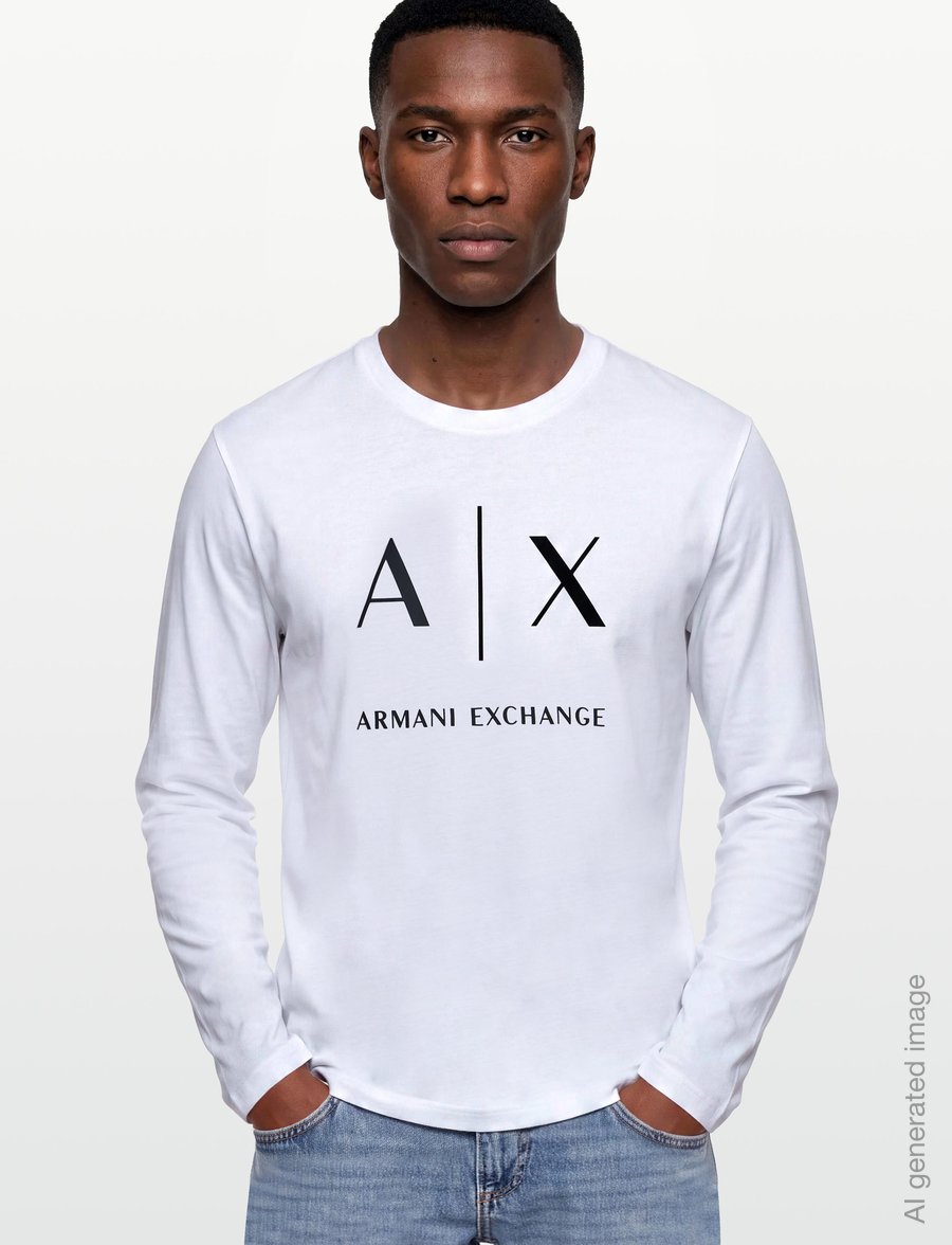 Armani Exchange - T-SHIRT - langärmelige t-shirts - white - 3