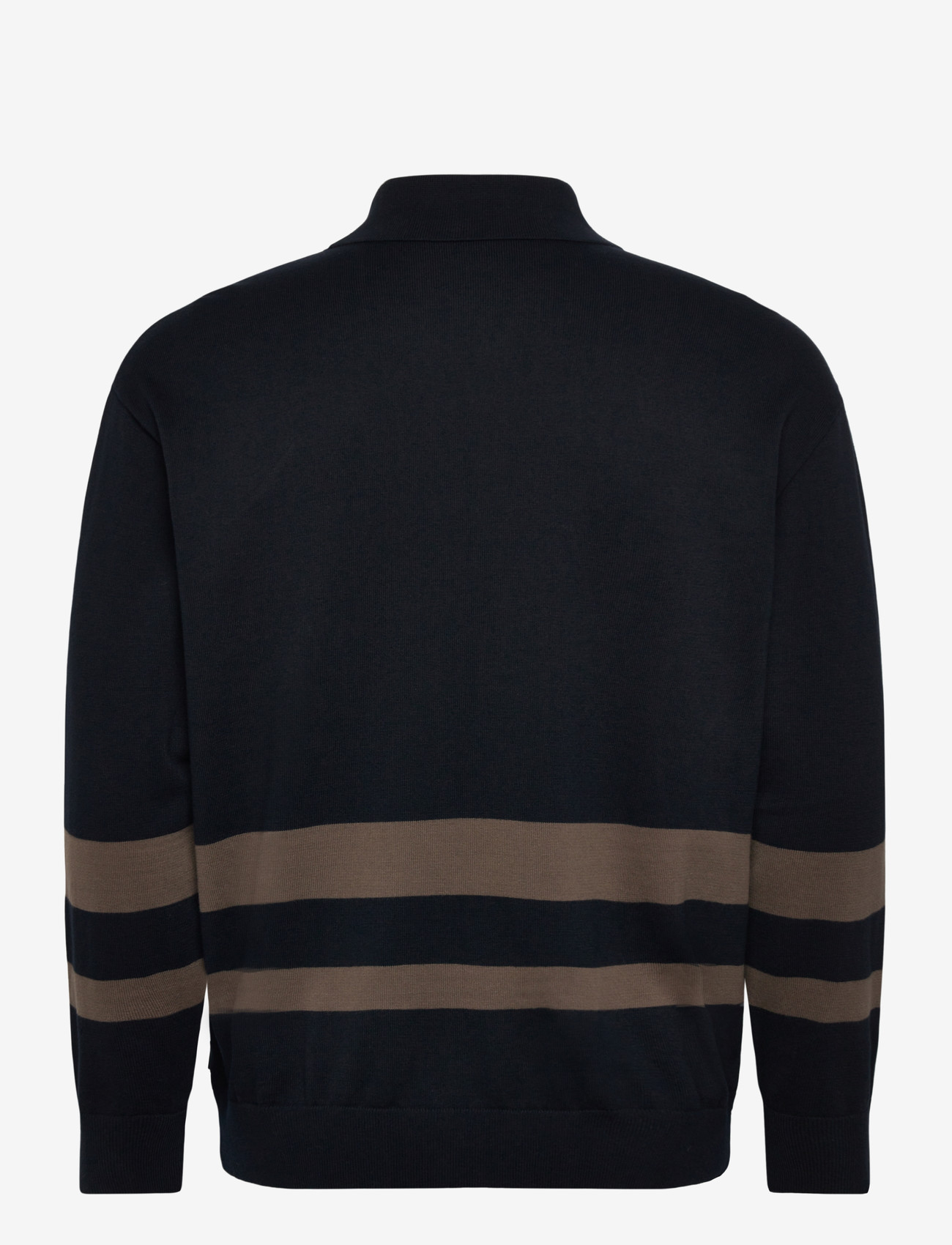 Armani Exchange - KNIT POLO - trikotažiniai polo marškinėliai ilgomis rankovėmis - deep navy/major brow - 1